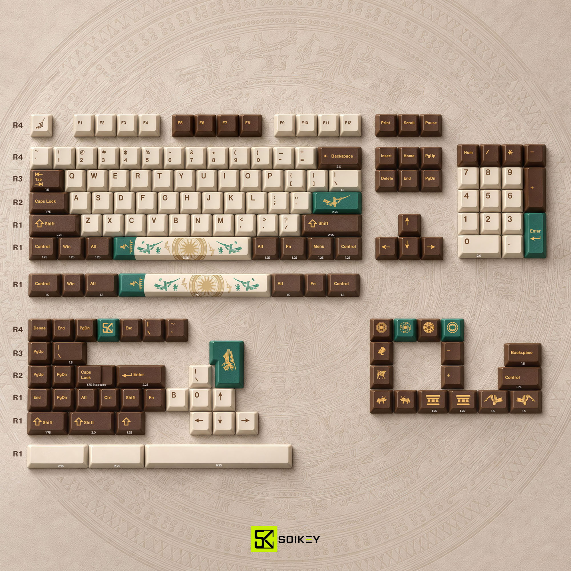 Keycap SOIKEY Trống Đồng Cherry PBT Dyesub