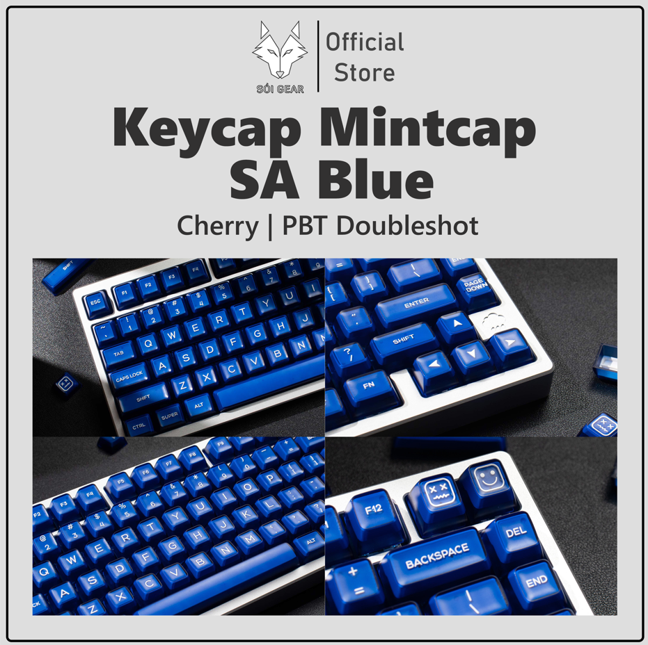 Keycap SA Blue Mintcaps PBT doubleshot