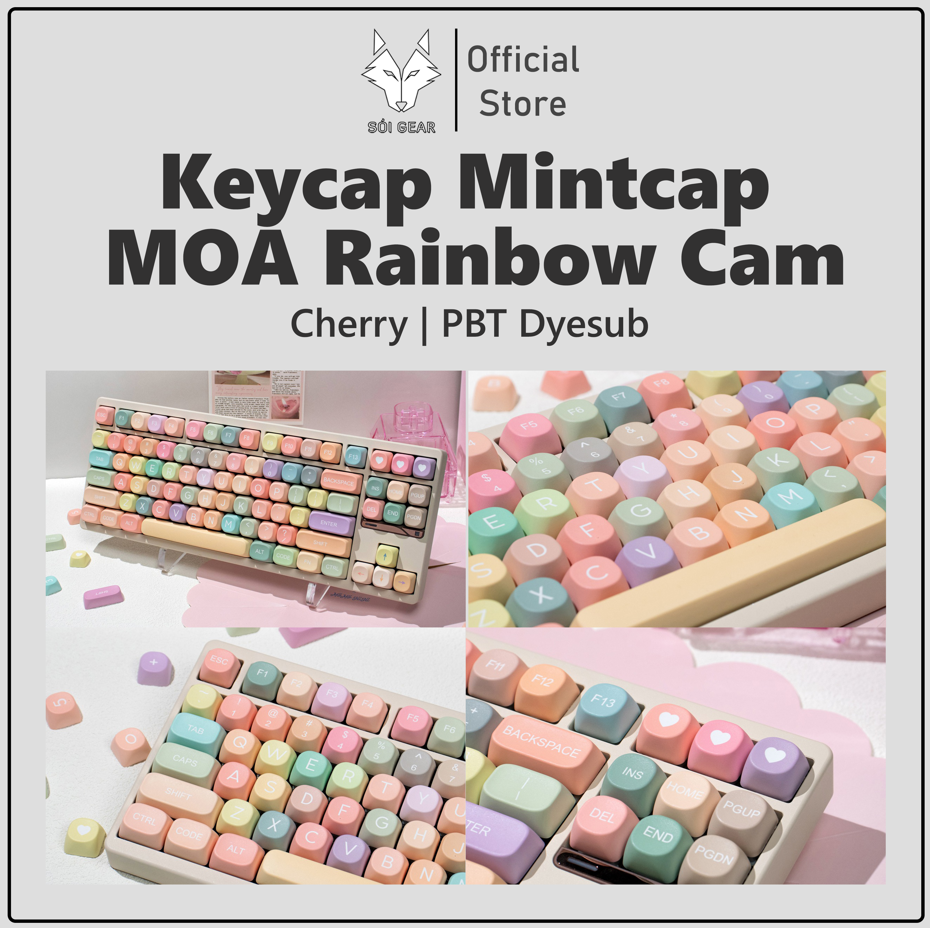 Keycap MOA Mintcaps Rainbow Cam PBT Dyesub