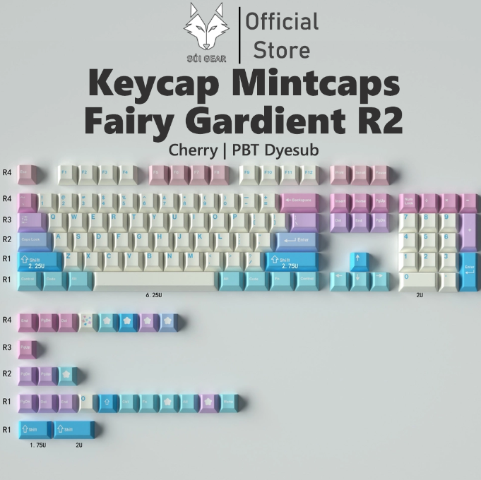 Keycap Mintcaps Cherry Fairy Gradient PBT Dyesub