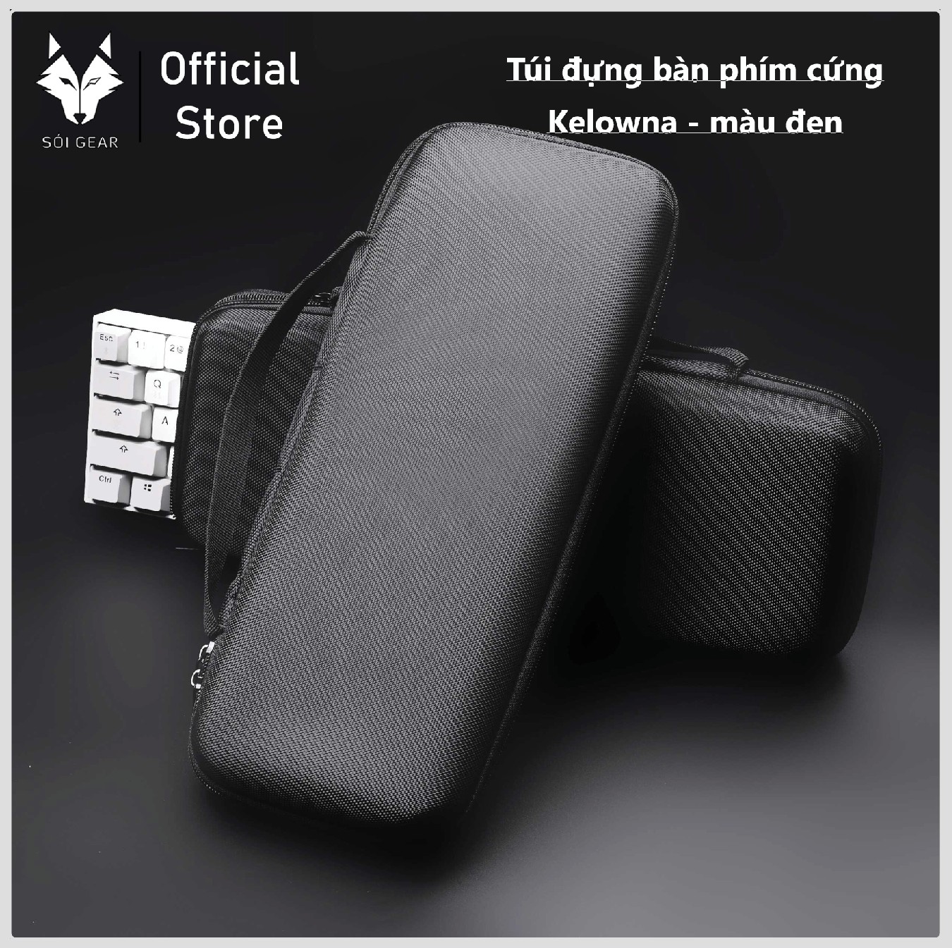 Túi đựng cứng bàn phím màu đen