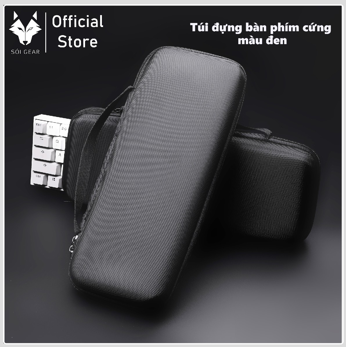Túi đựng cứng bàn phím màu đen