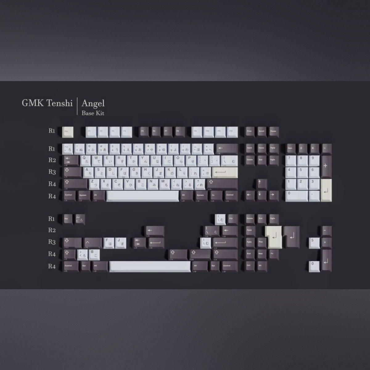 Keycap GMK CYL Tenshi Cherry ABS Doubleshot