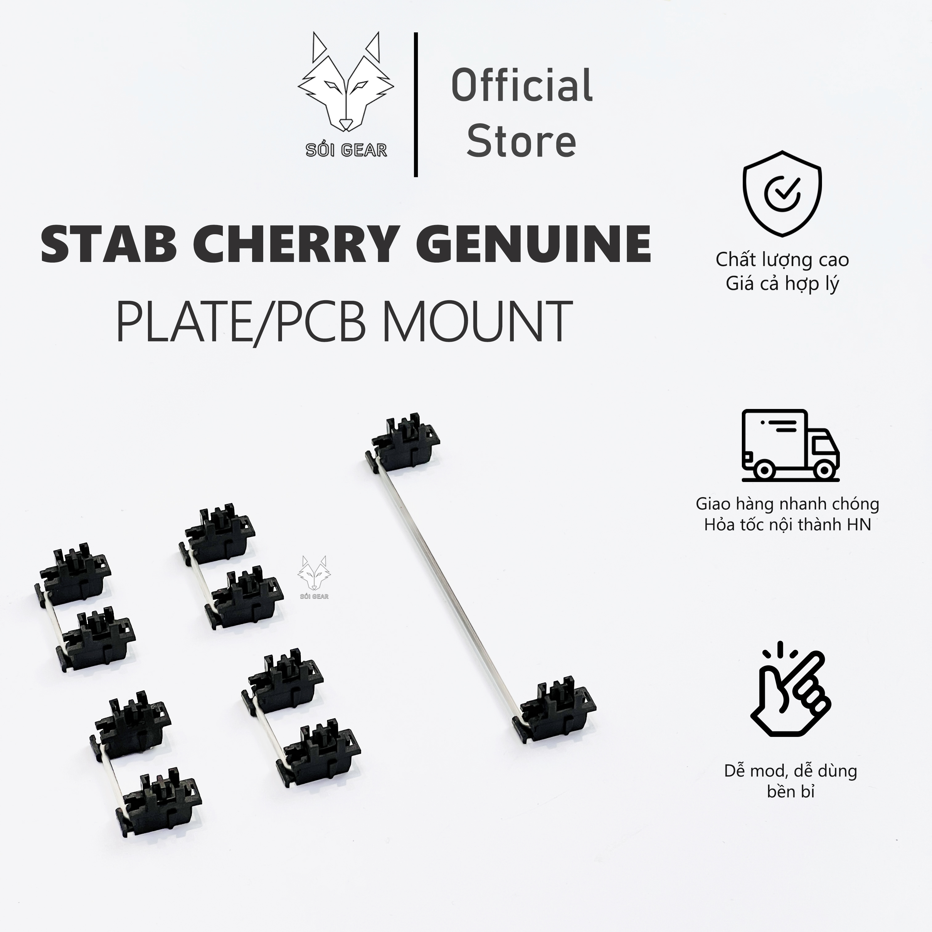 Thanh cân bằng bàn phím cơ - Cherry Genuine Stabilizer Plate mount - Screw in - Size TKL