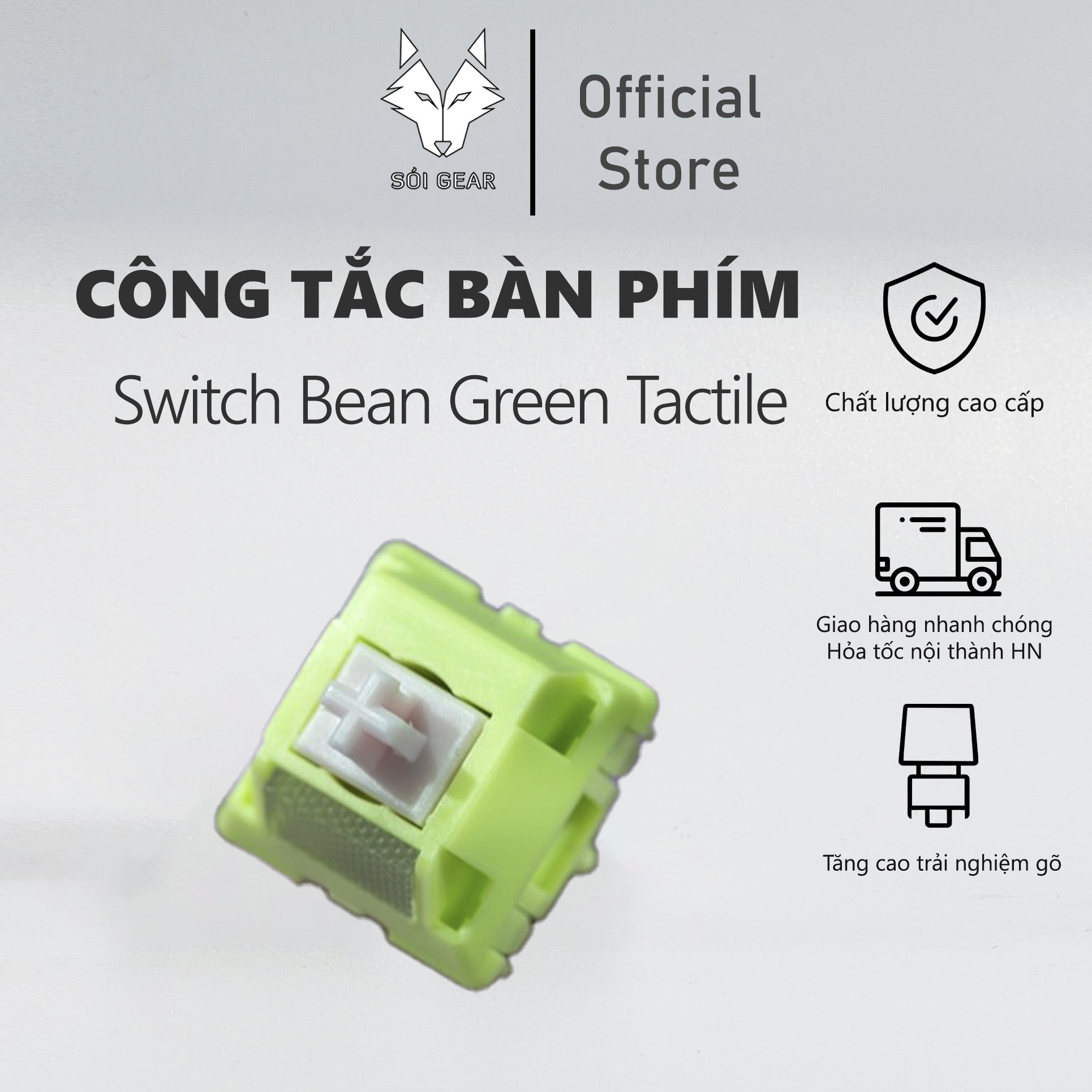 Switch Bean Green Tactile