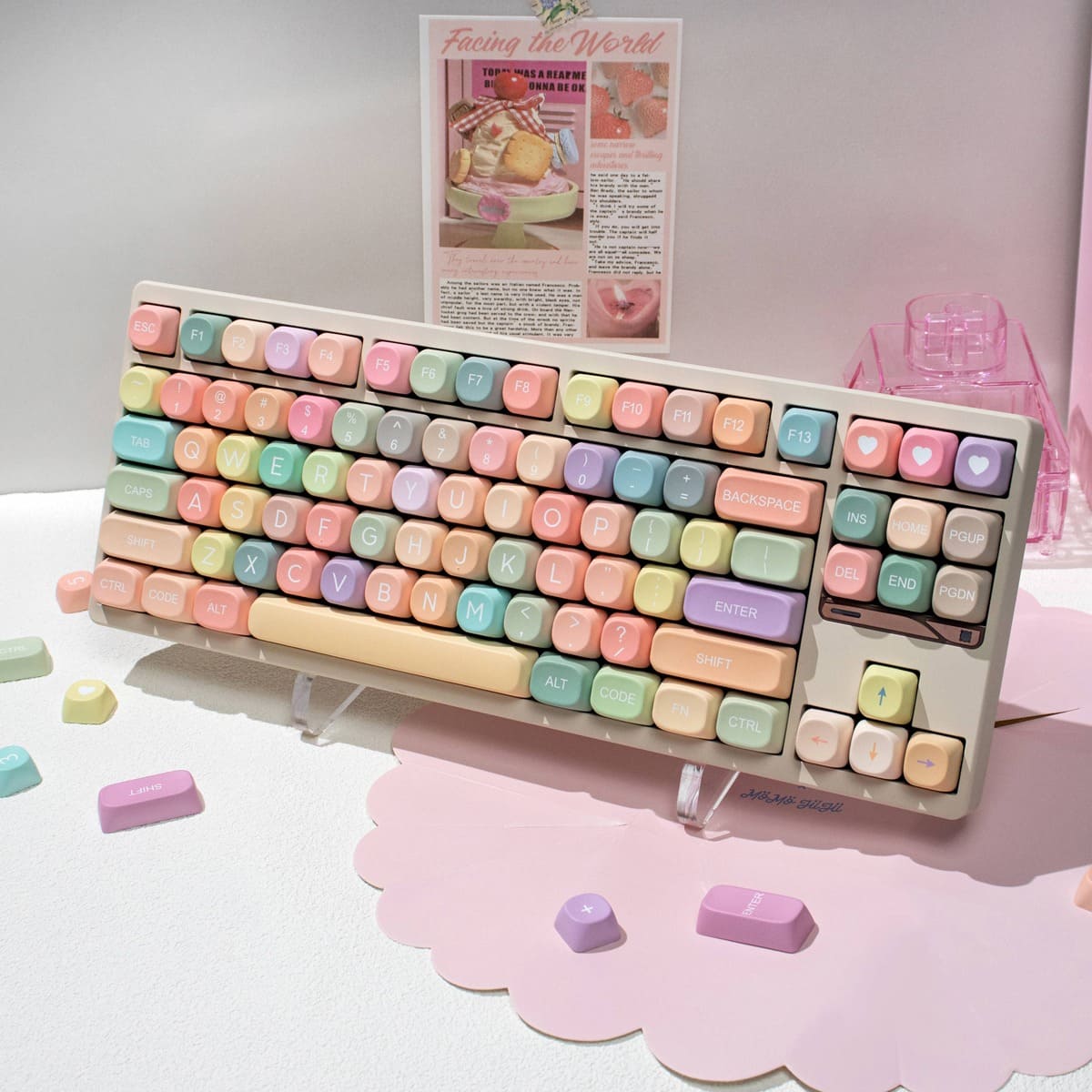 Keycap MOA Mintcaps Rainbow Cam PBT Dyesub