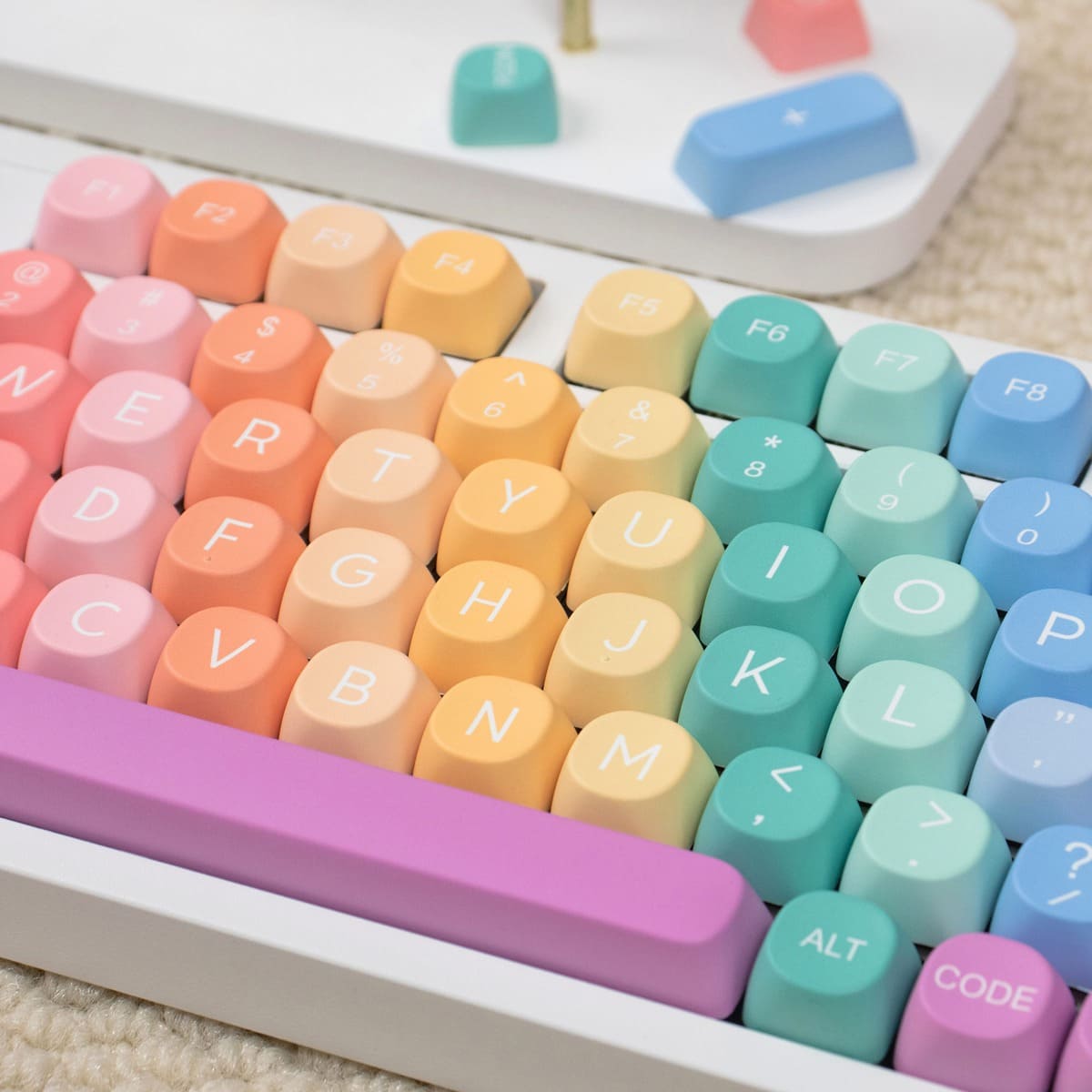 Keycap MOA Mintcaps Rainbow Hồng PBT Dyesub