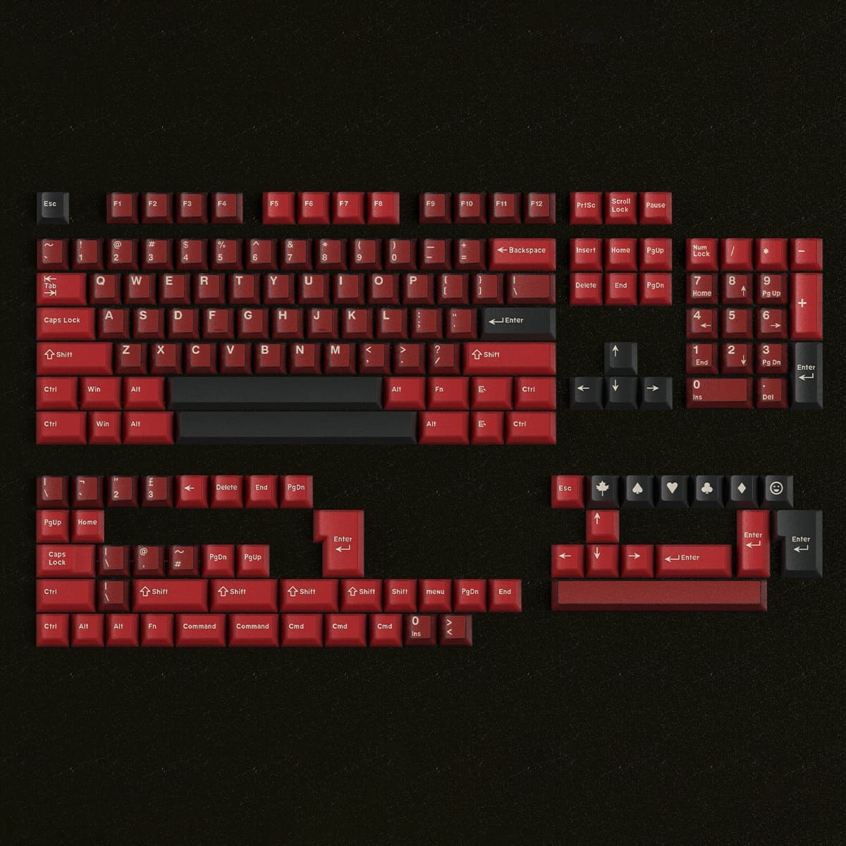 Keycap Cherry Bordeaux PC + PBT Mintcaps