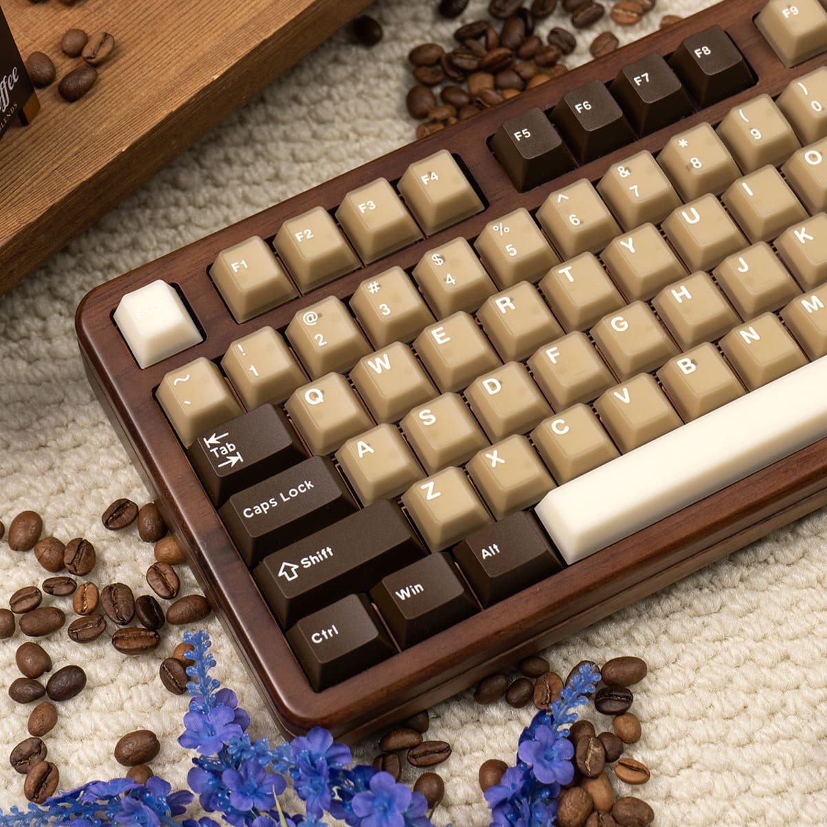 Keycap Cherry Coconut Latte PC + PBT Mintcaps