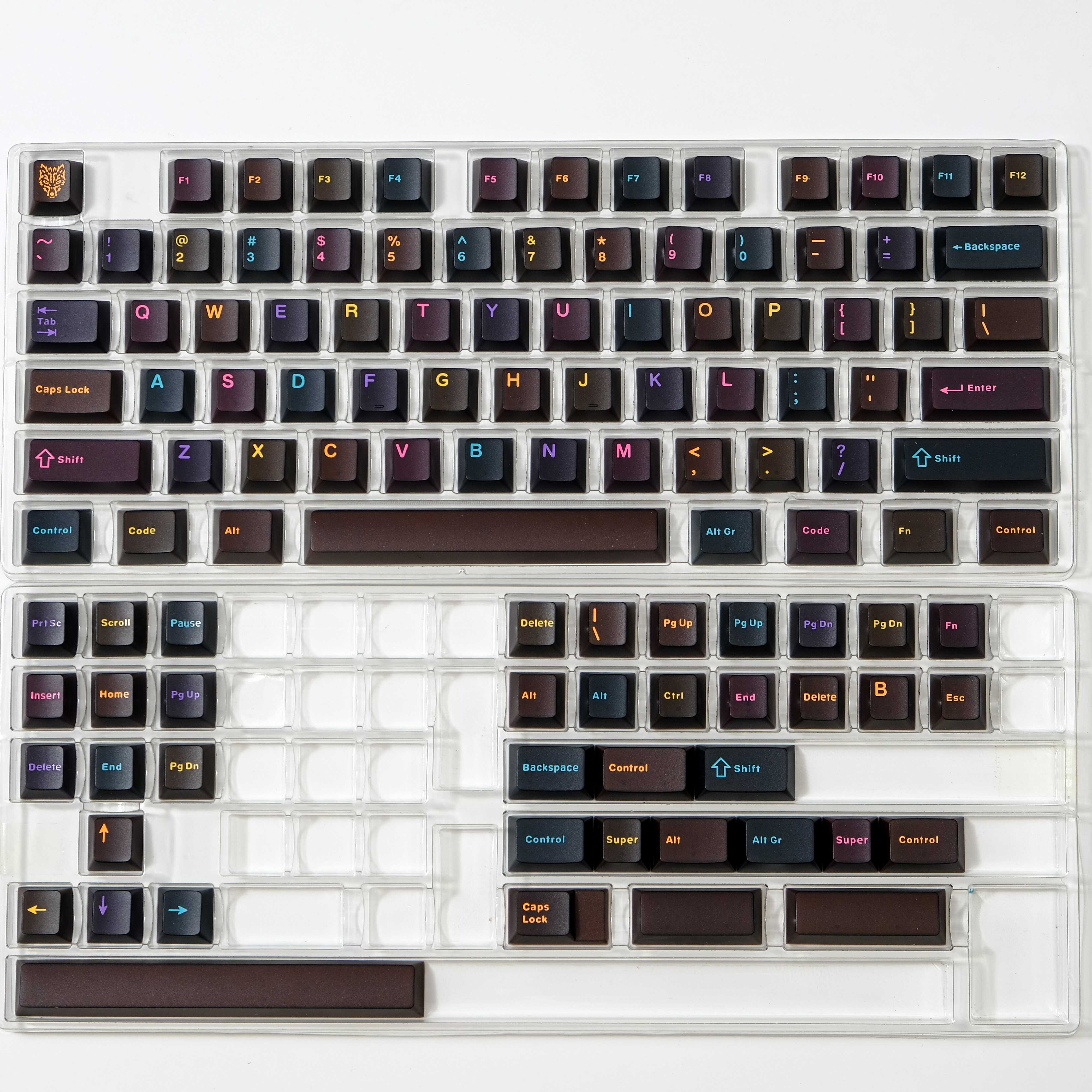 Keycap Cherry Aifei Two color Semi-Transparent Underground + 16 color caps ABS Doubleshot