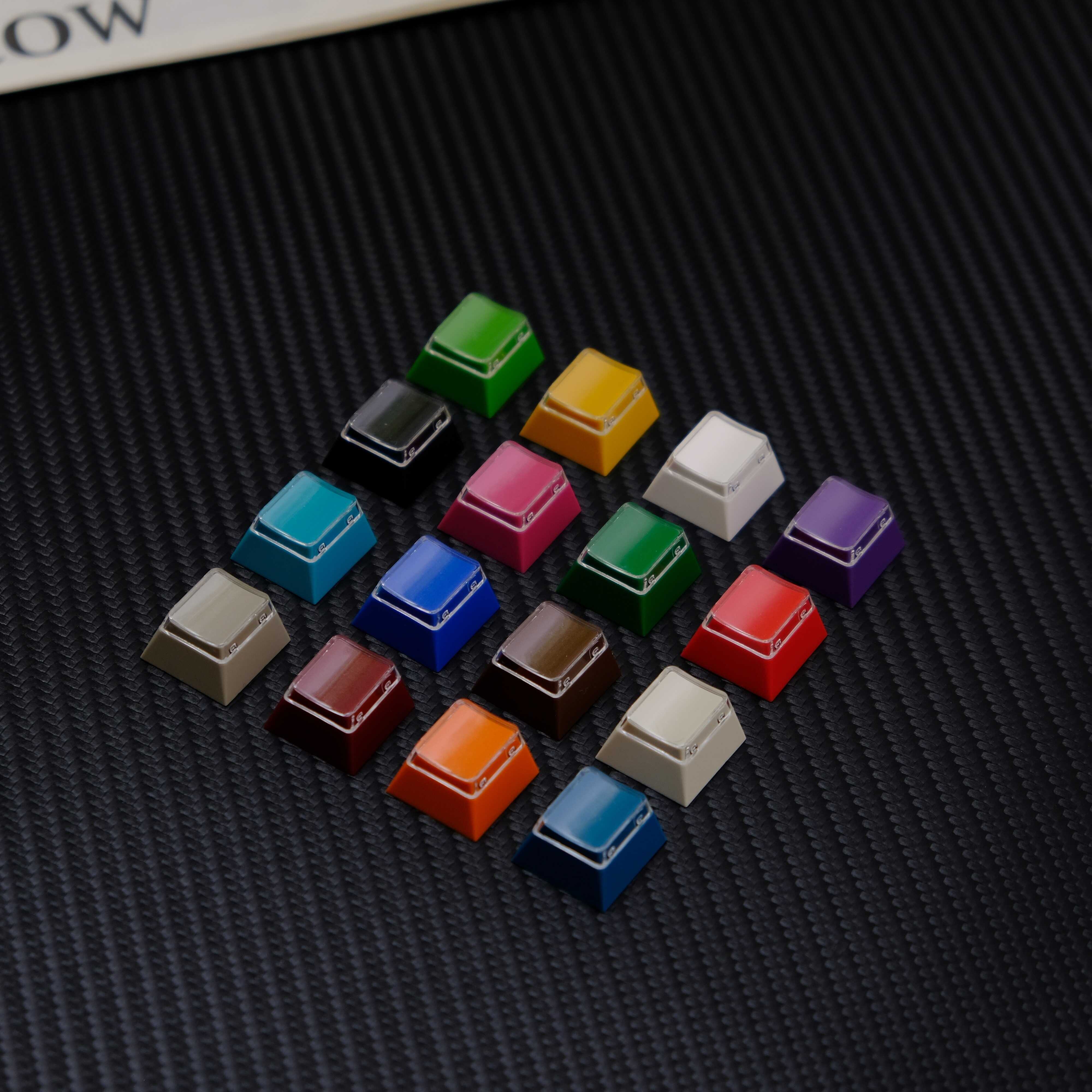 Keycap Cherry Aifei Two color Semi-Transparent Underground + 16 color caps ABS Doubleshot