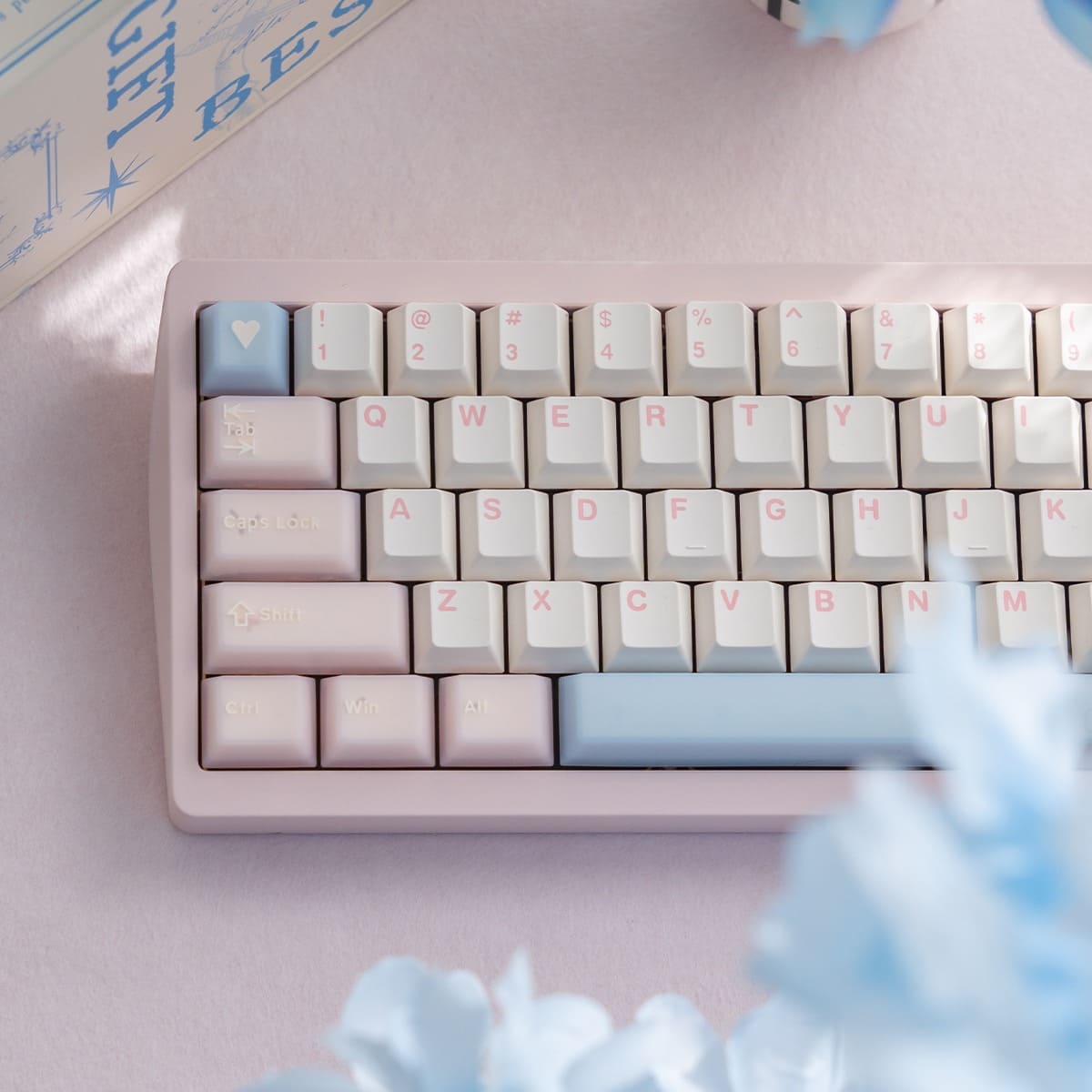 Keycap Cherry Ô long đào PC + PBT Mintcaps