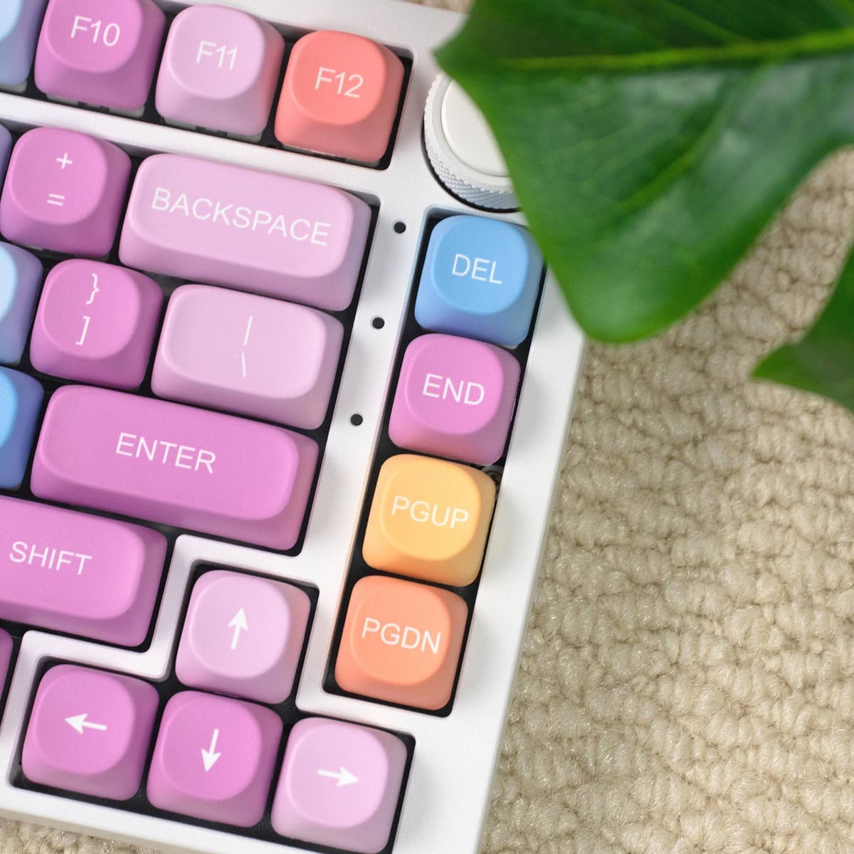 Keycap MOA Mintcaps Rainbow Hồng PBT Dyesub