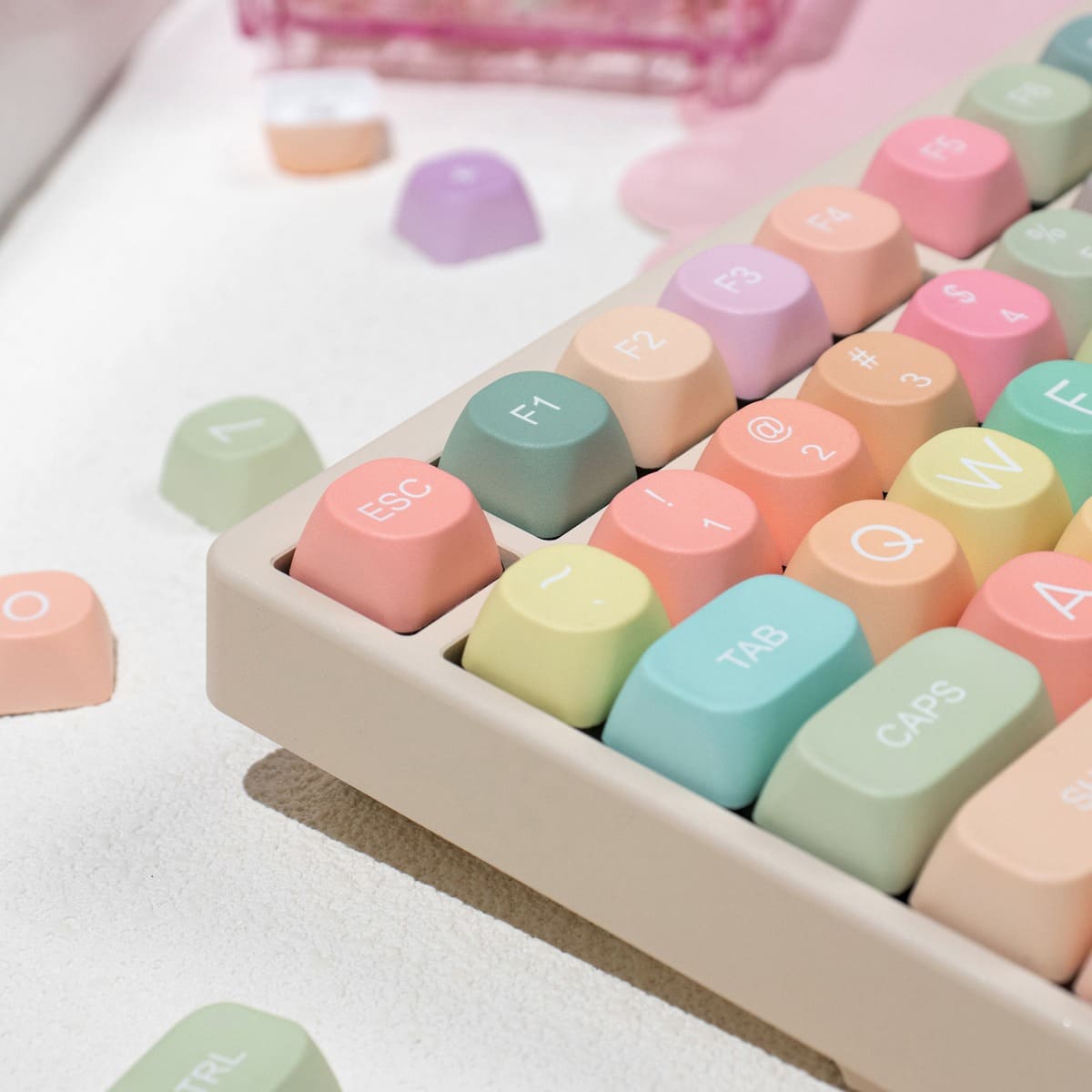 Keycap MOA Mintcaps Rainbow Cam PBT Dyesub