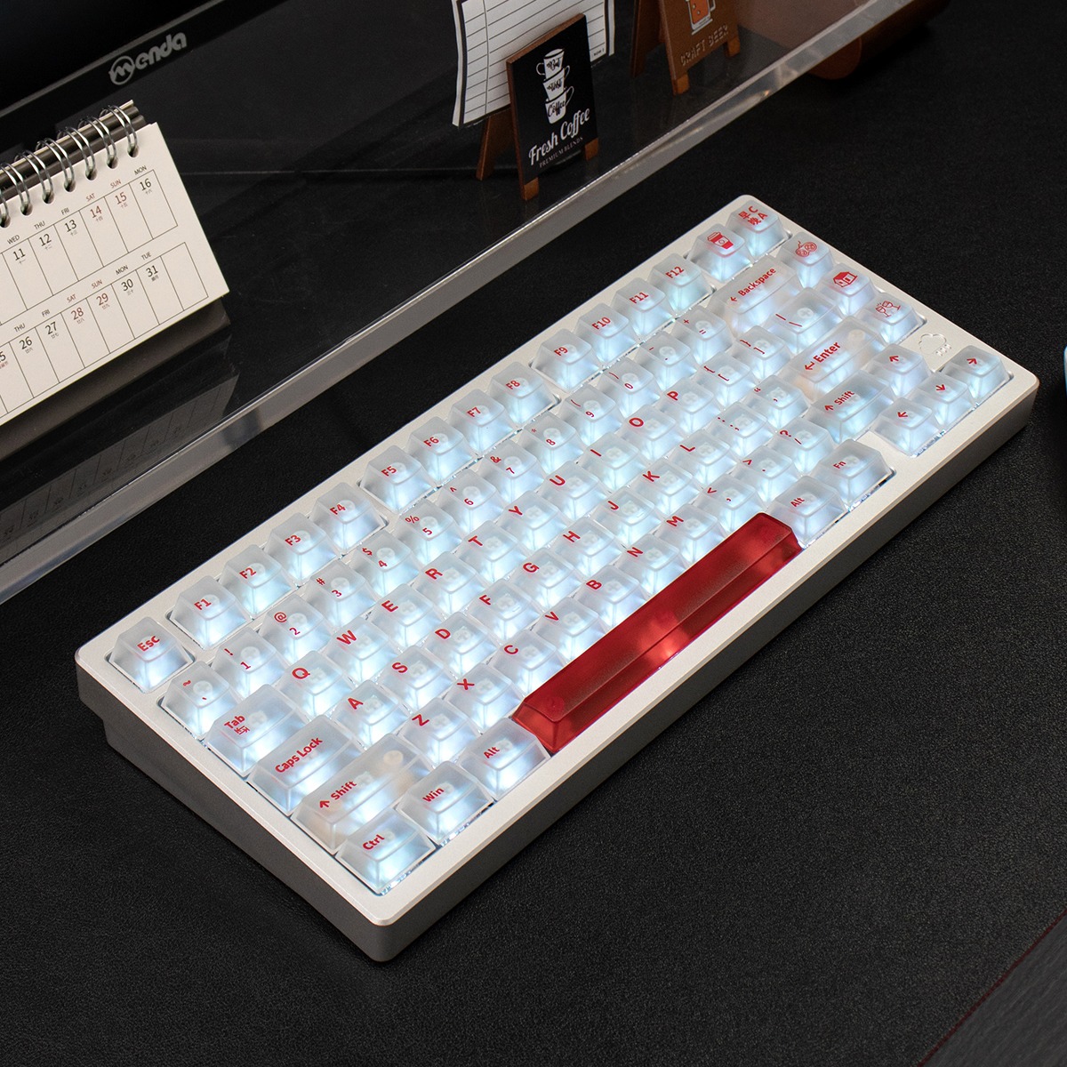 Keycap Cherry Morning C Evening A PC Xuyên led