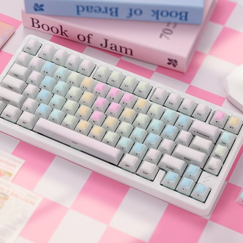 Keycap Cherry Rainbow Nail PC Xuyên led Ninja Mintcap