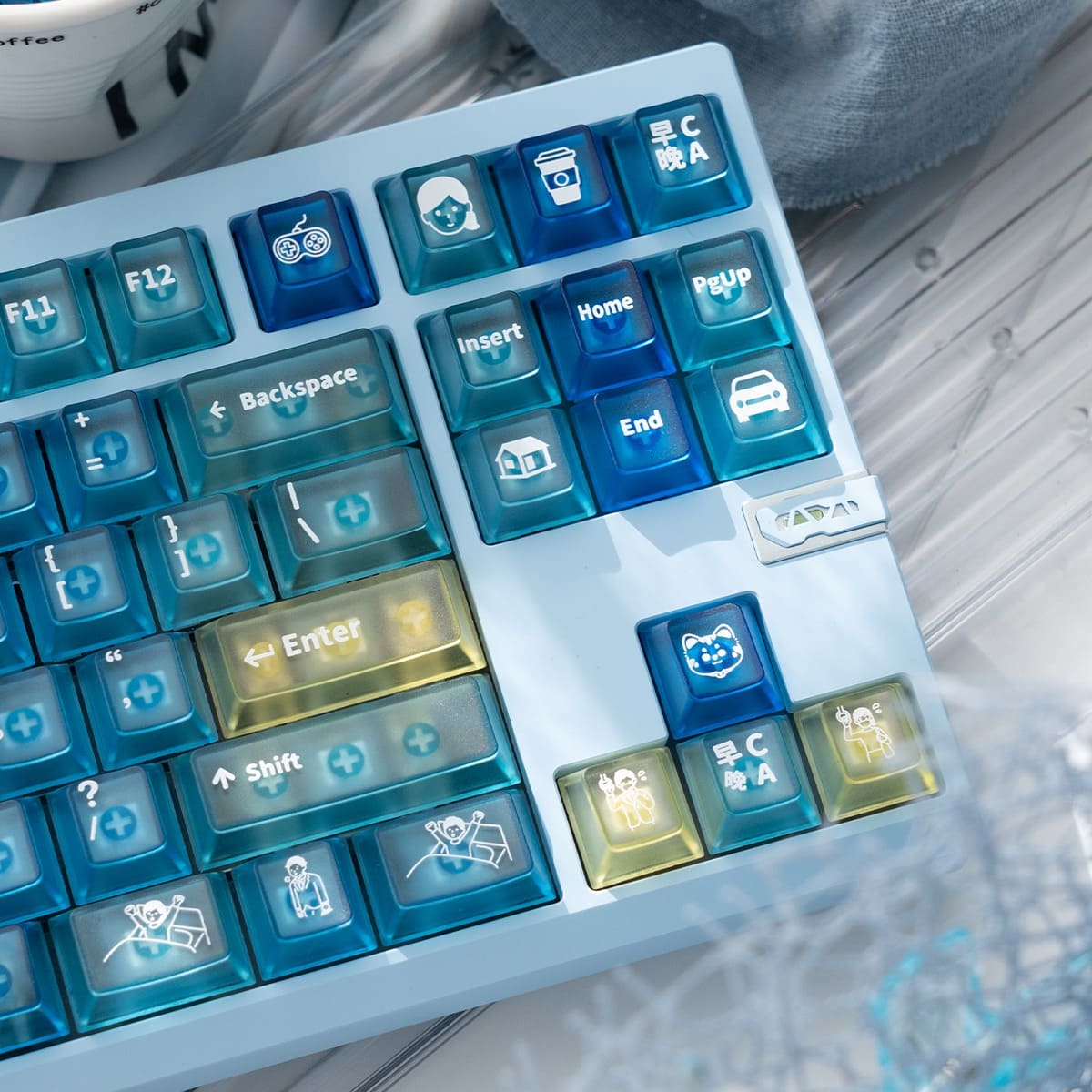 Keycap Cherry Morning C Evening A PC Xuyên led