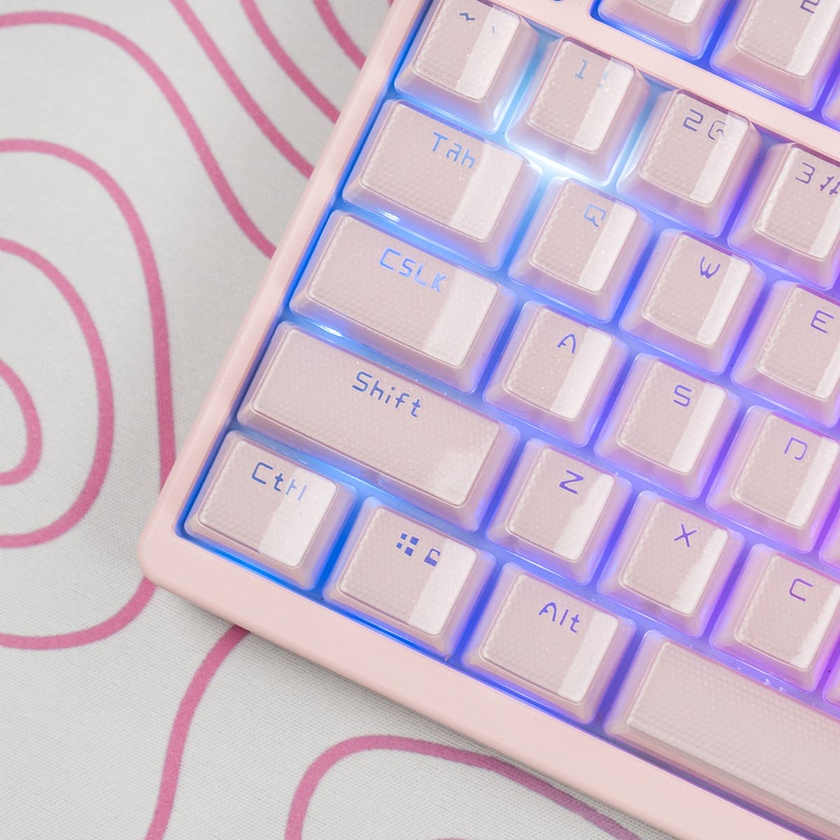 Keycap OEM Mintcaps Crystal Jelly Pink R2 ABS Doubleshot