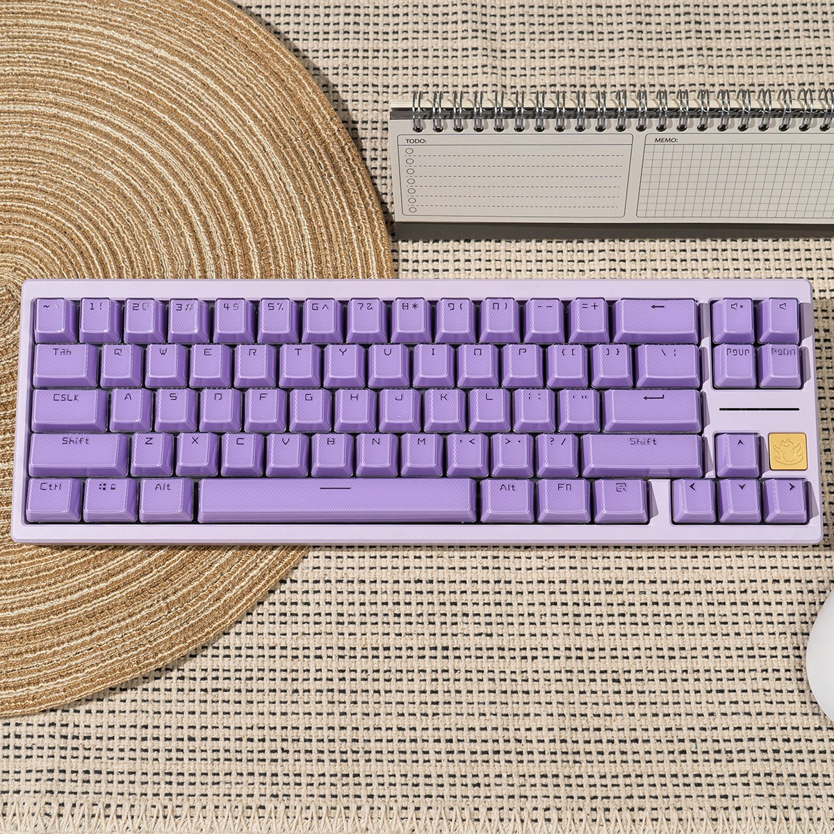 Keycap OEM Mintcaps Crystal Jelly Purple R2 ABS Doubleshot