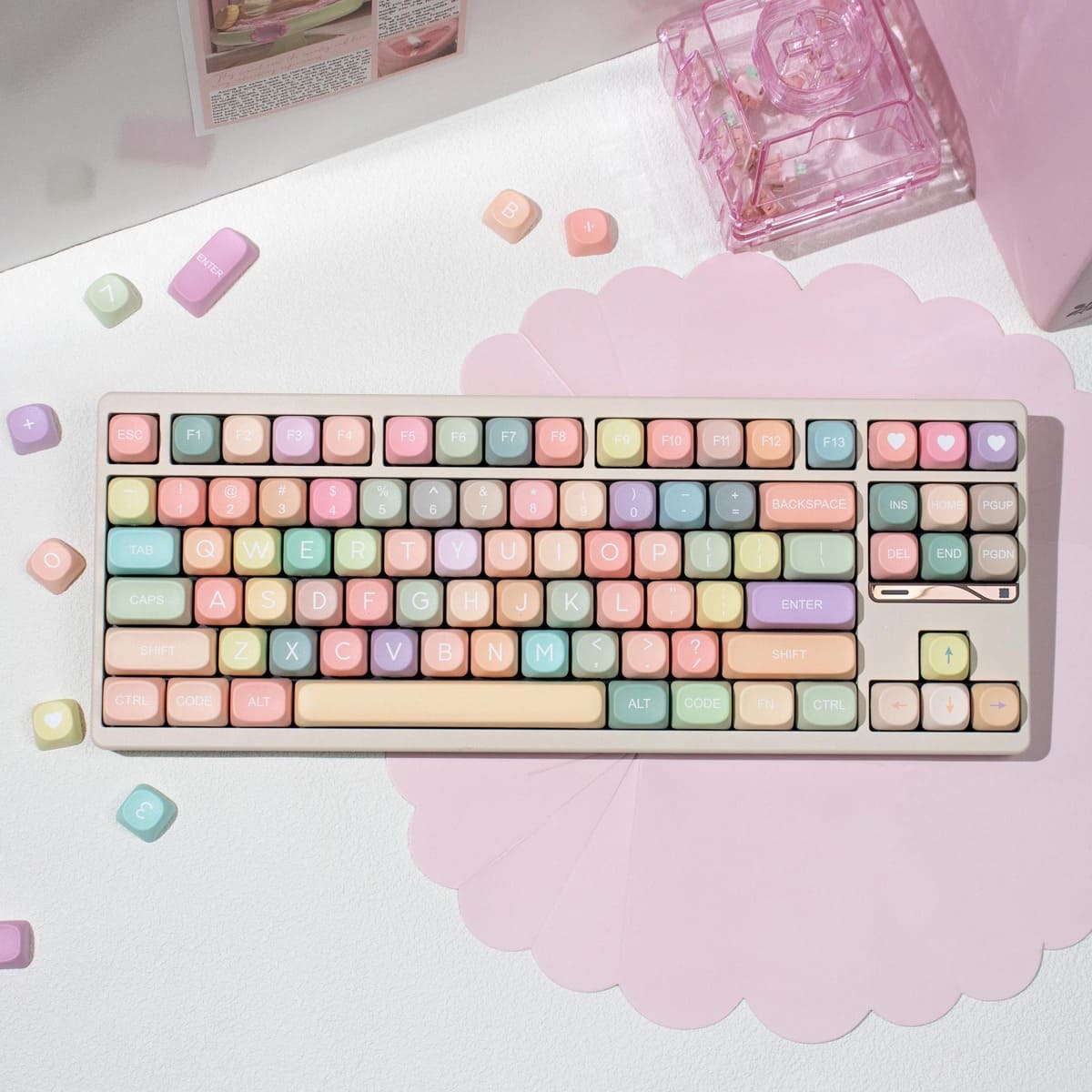 Keycap MOA Mintcaps Rainbow Cam PBT Dyesub