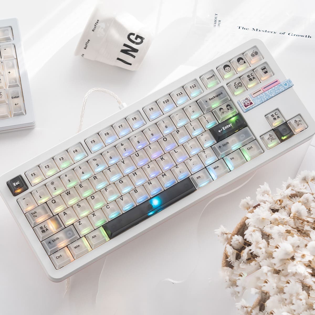 Keycap Cherry Morning C Evening A PC Xuyên led