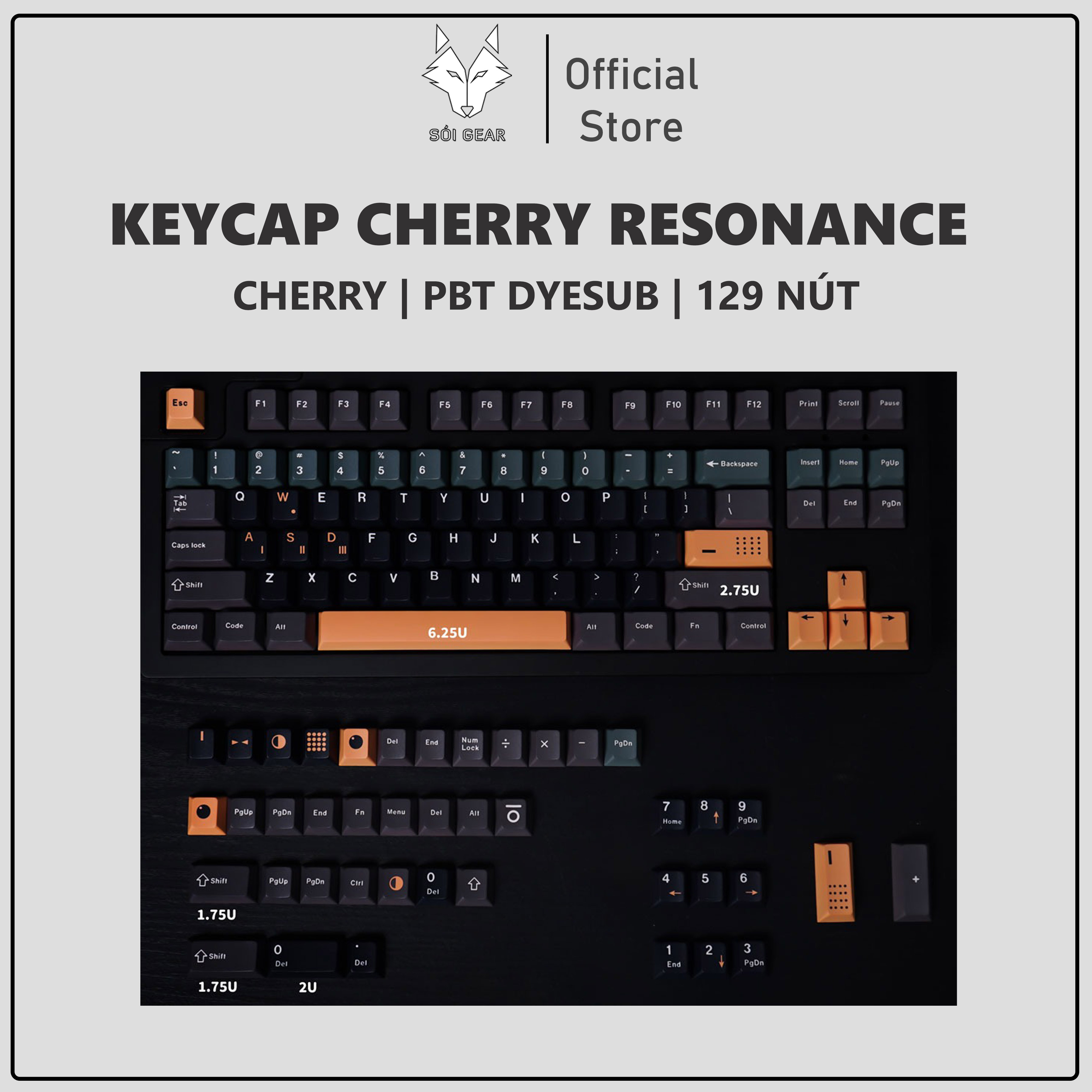 Keycap Mintcaps Cherry Resonance PBT Dyesub