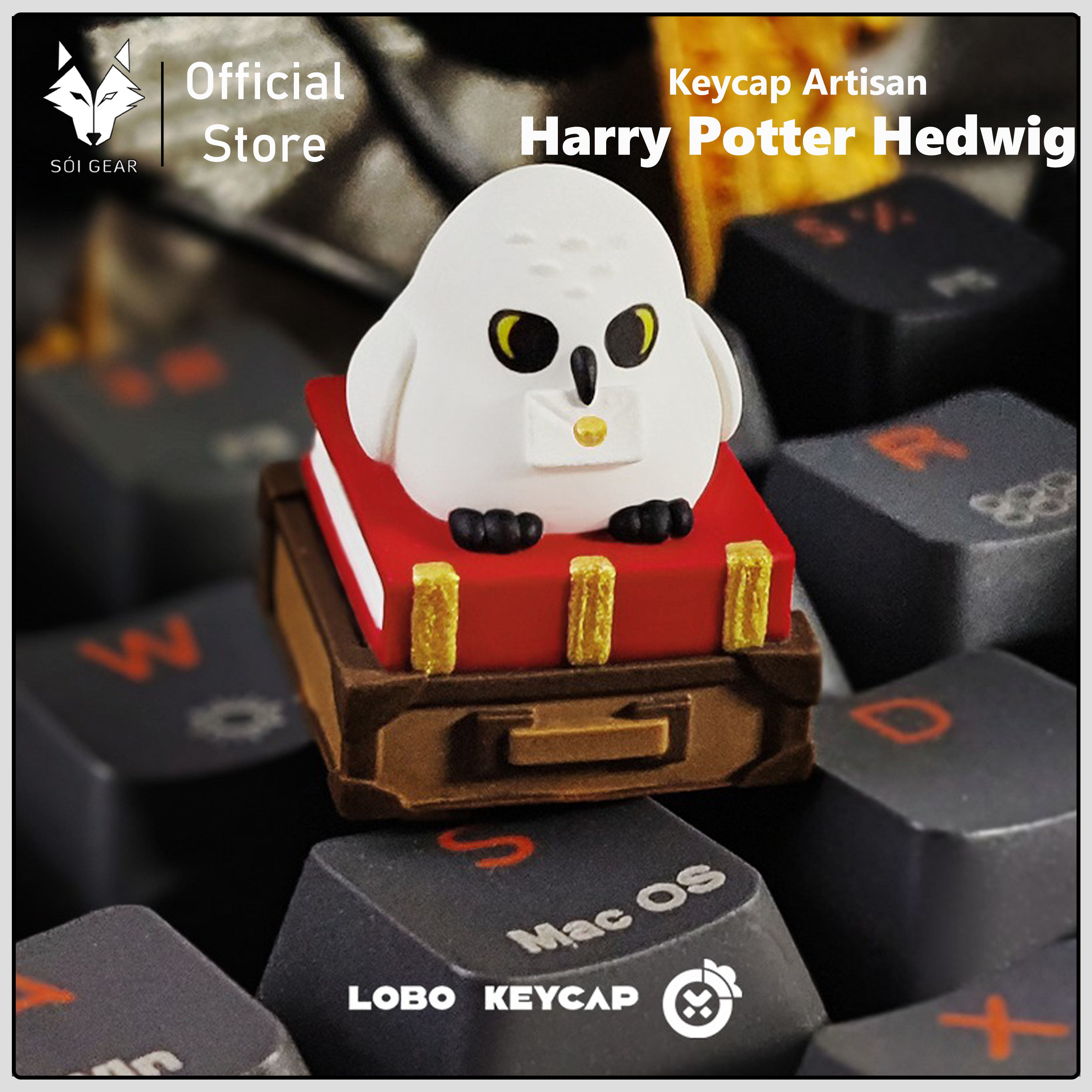 Keycap Artisan Lobo Harry Potter Hedwig