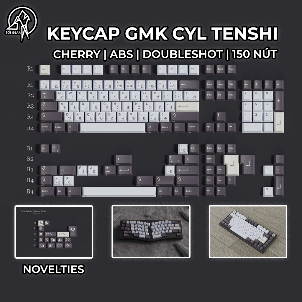 Keycap Cherry GMK CYL Tenshi ABS Doubleshot