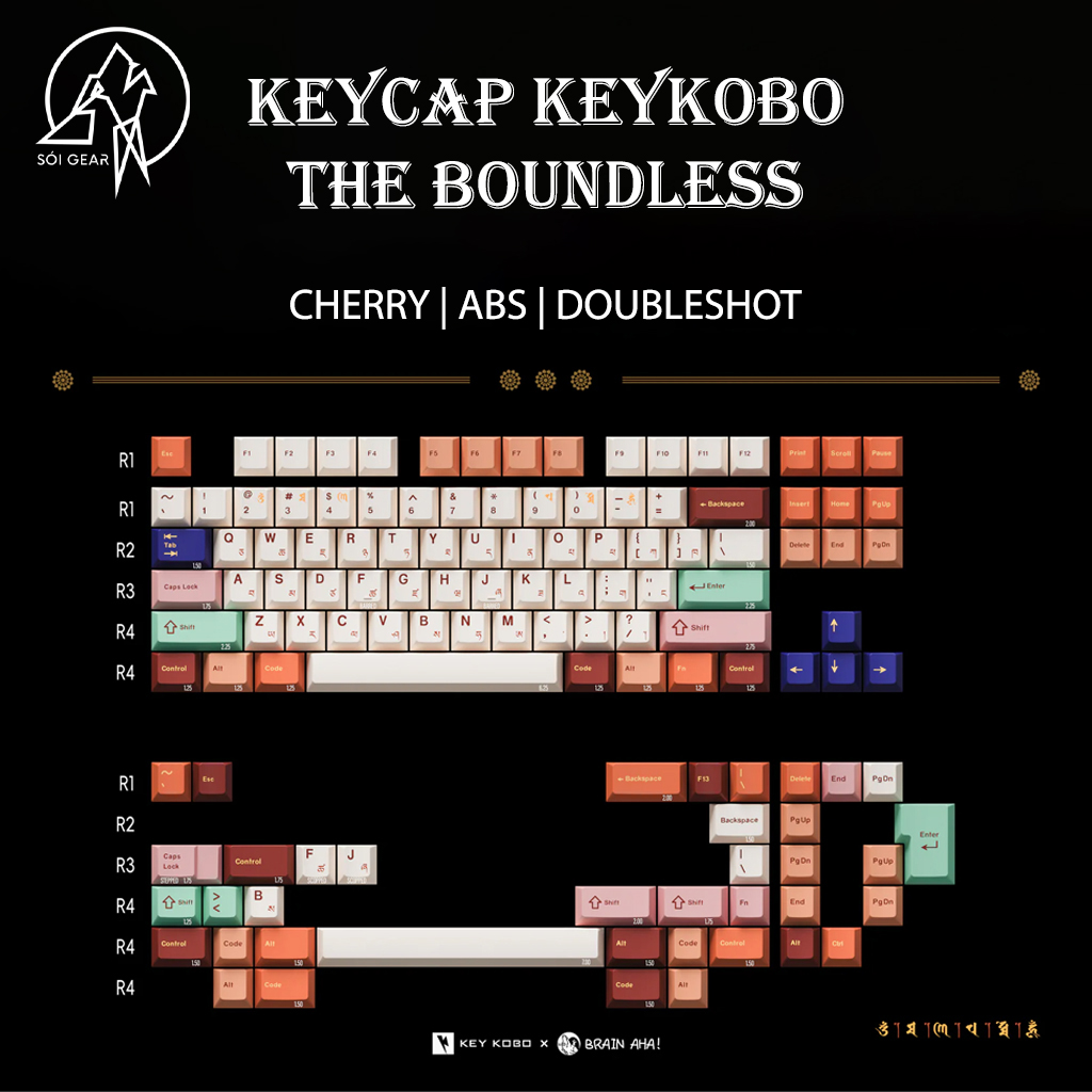 Keycap Cherry KeyKobo The Boundless ABS Doubleshot