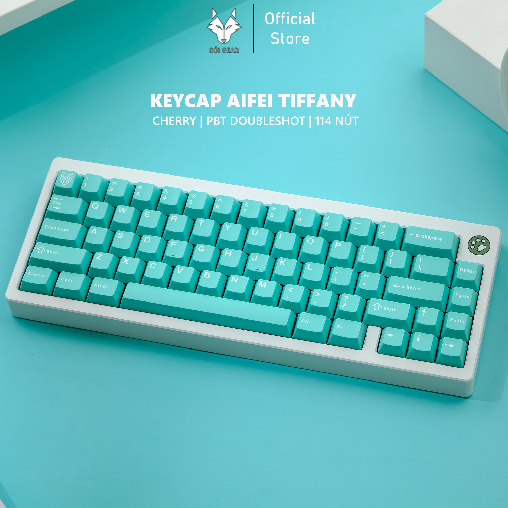 Keycap Cherry Aifei Tiffany PBT Doubleshot