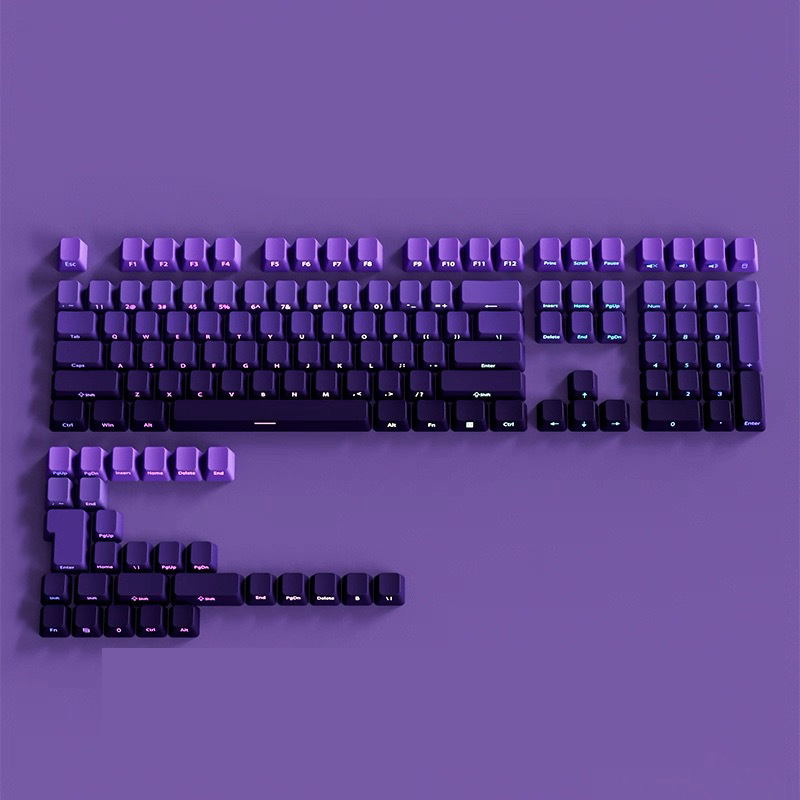 Keycap OEM PBT Ninja Gradient Xuyên led - Tím Đậm