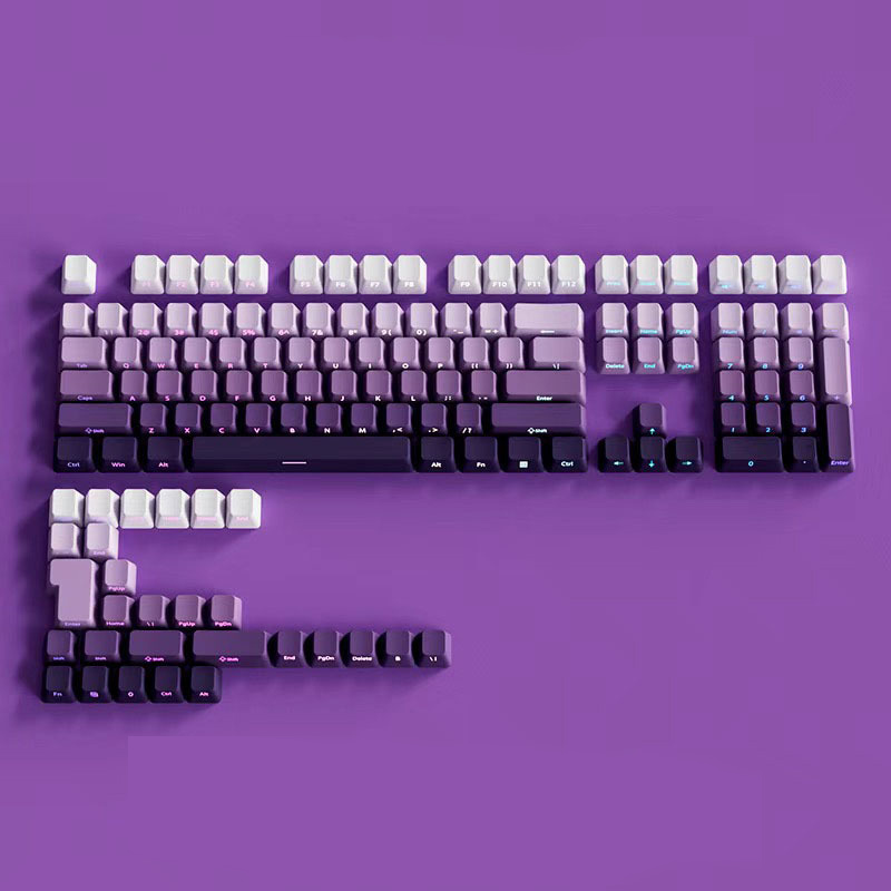 Keycap OEM PBT Ninja Gradient Xuyên led - Tím Nhạt