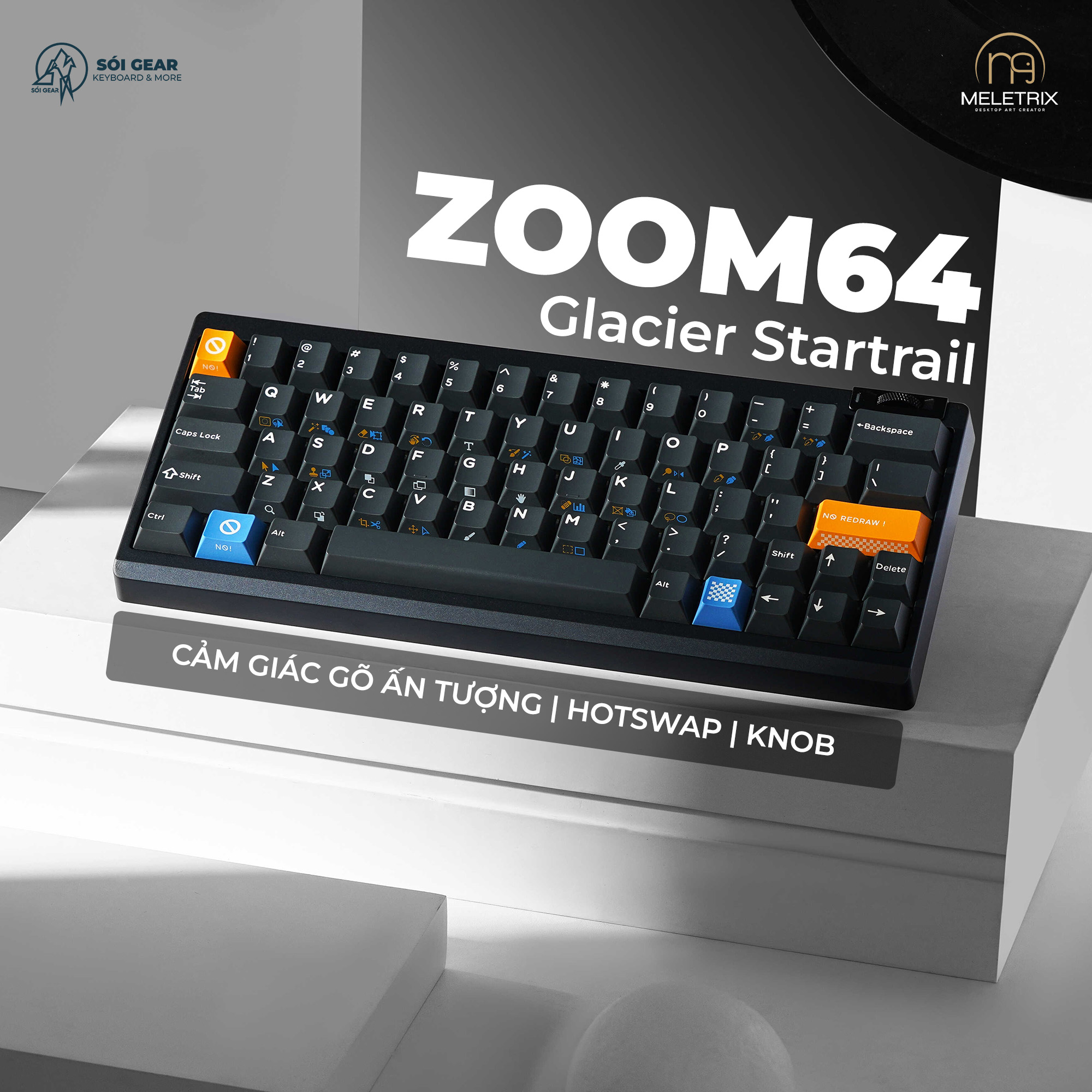 [In Stock] Zoom64 Mechanial Keyboard Kit - Titanium Gray