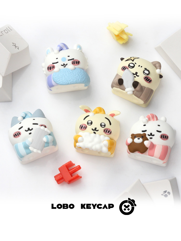 Keycap Lobo Artisan Chiikawa Pijama