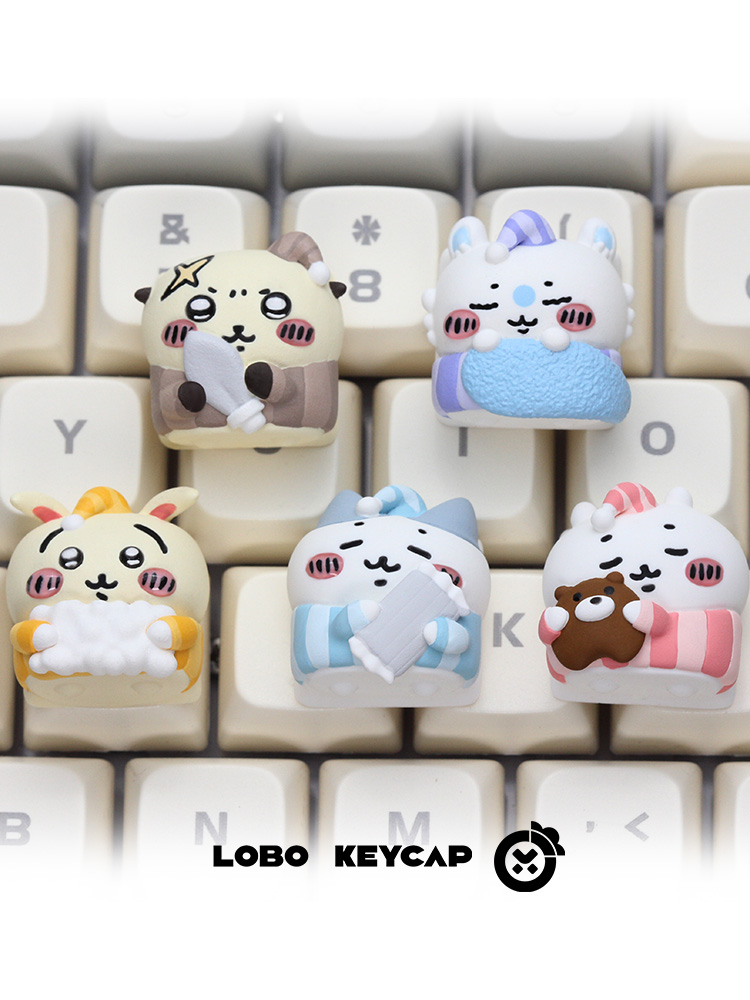 Keycap Lobo Artisan Chiikawa Pijama