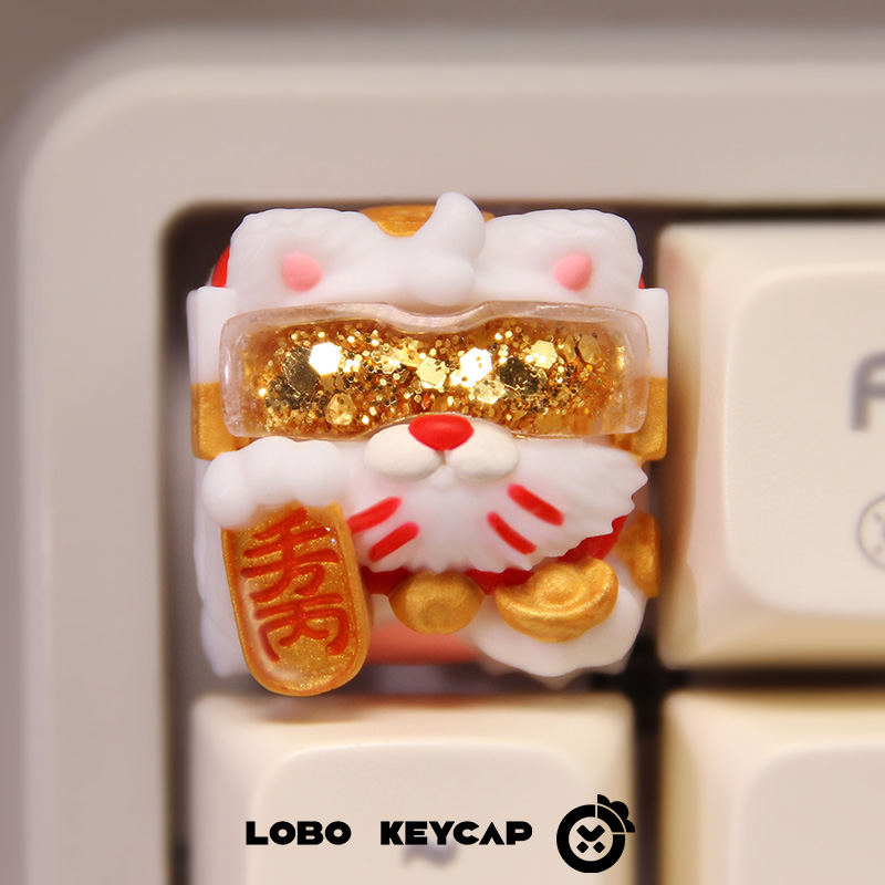 Keycap Lobo Artisan Lucky Cat