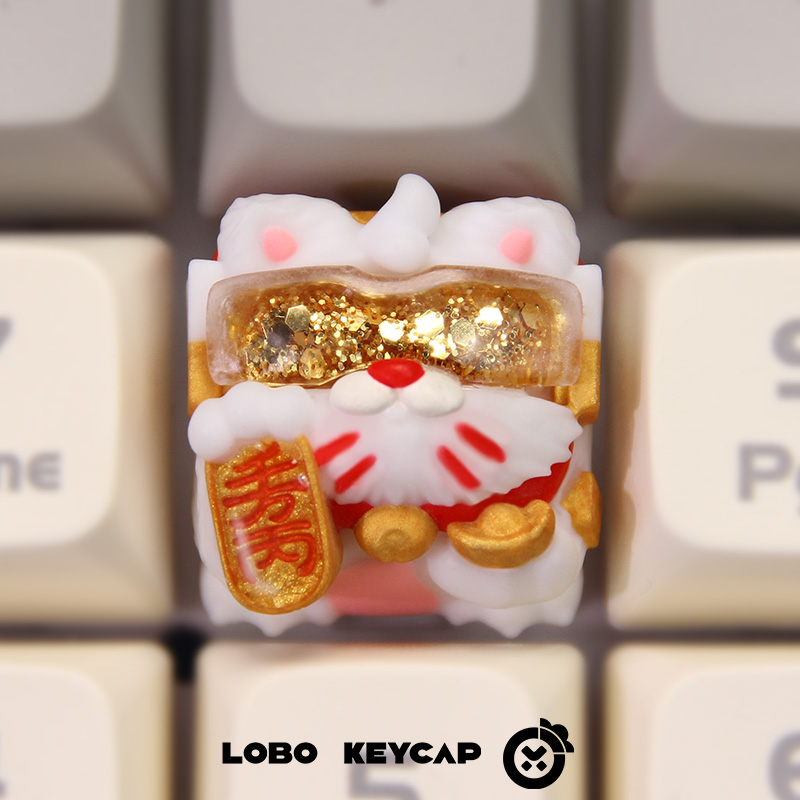 Keycap Lobo Artisan Lucky Cat