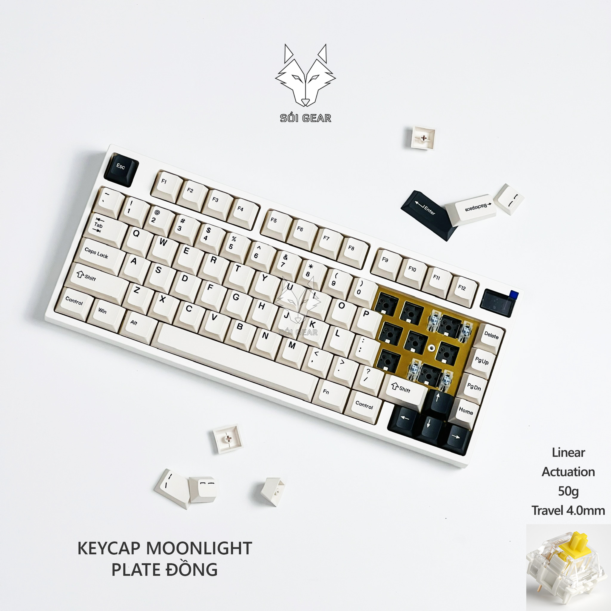 [In Stock] Bàn phím cơ Keydous NJ81- Mạch xuôi