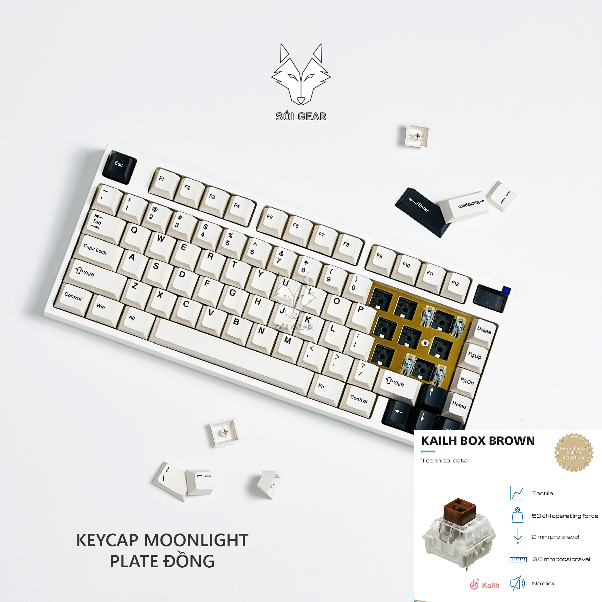 Bàn phím cơ Keydous NJ81- Mạch xuôi