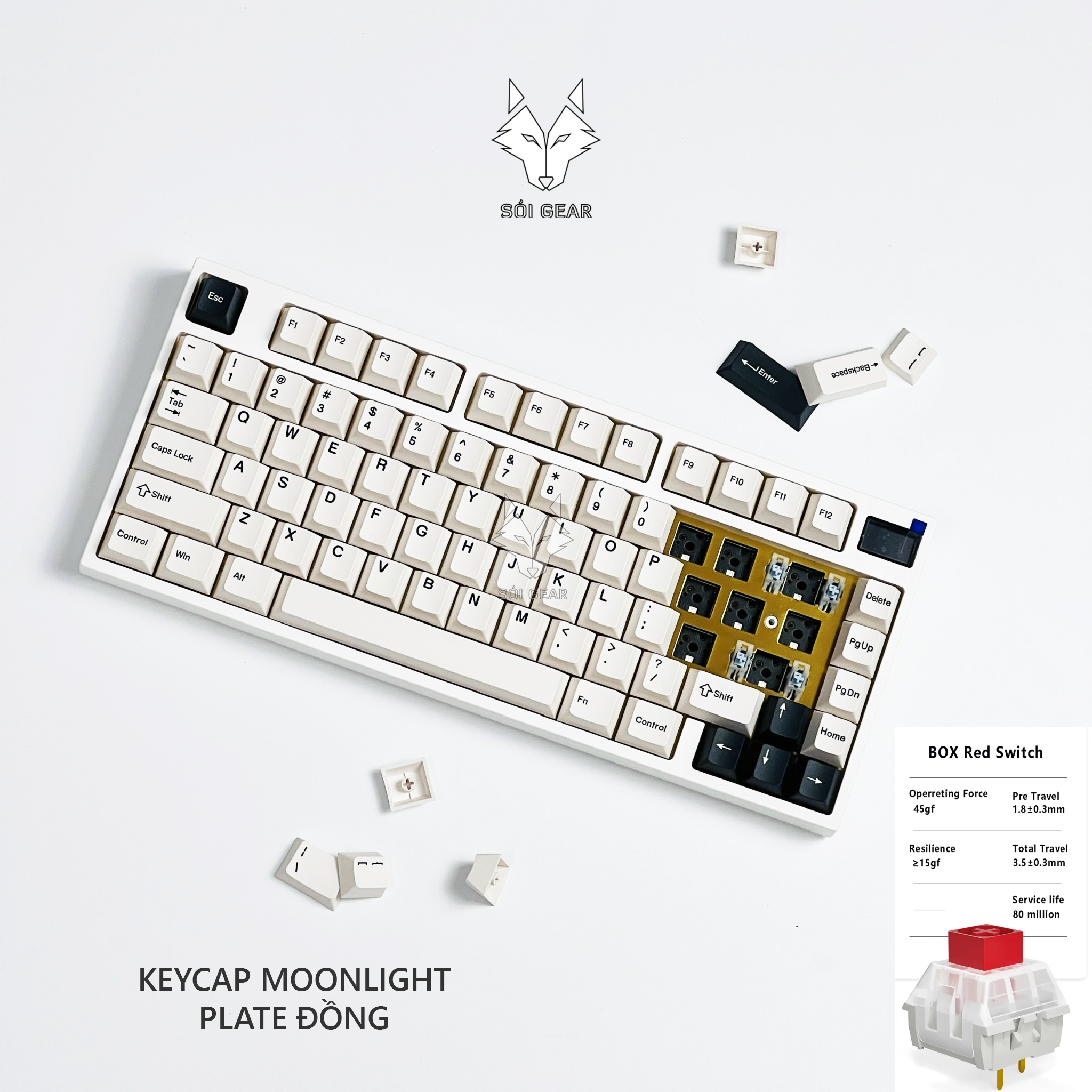 Bàn phím cơ Keydous NJ81- Mạch xuôi