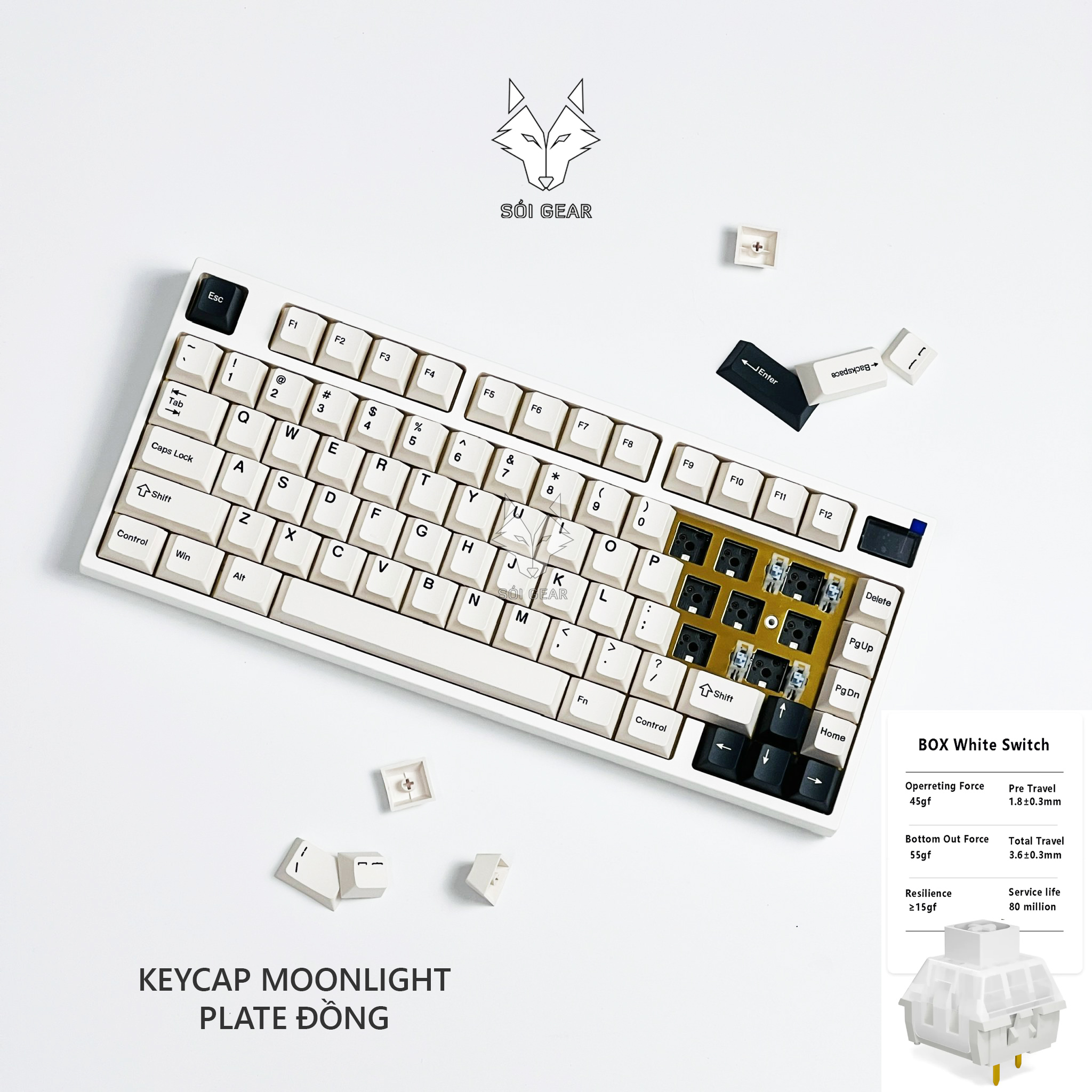 Bàn phím cơ Keydous NJ81- Mạch xuôi