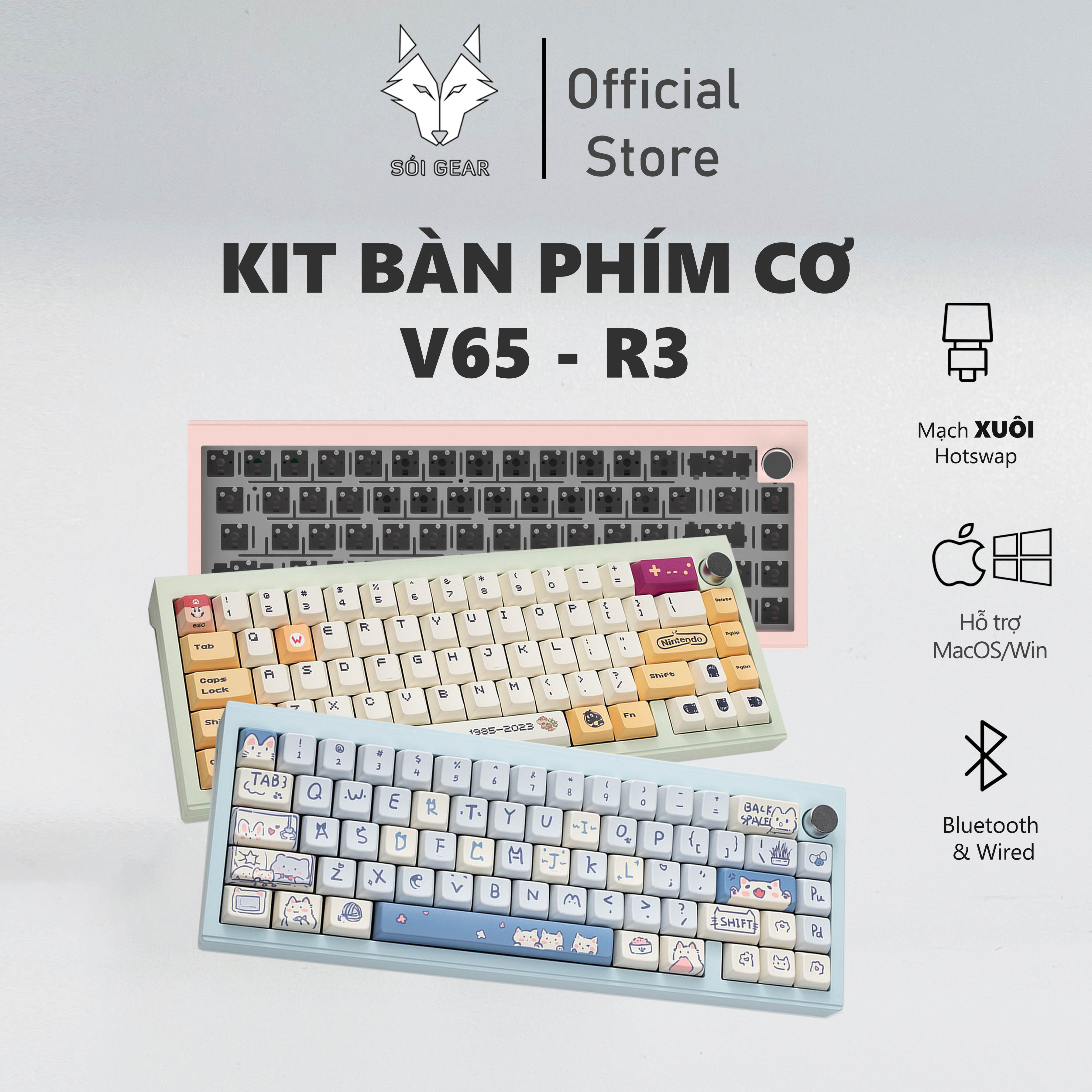 Núm bàn phím cơ Finalkey V65 R3