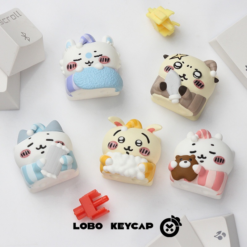 Keycap Lobo Artisan Chiikawa Pijama