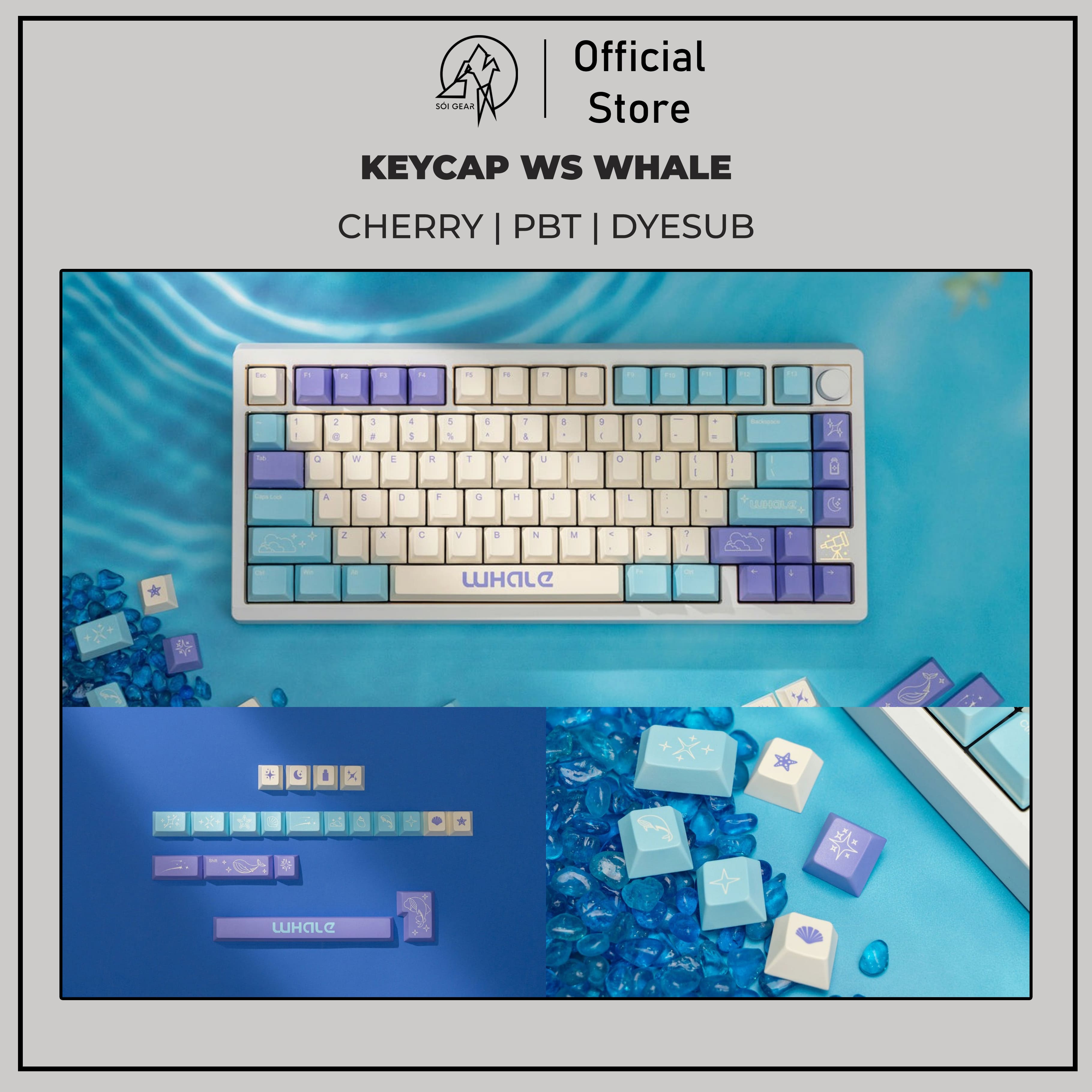 Keycap Cherry WS Whale PBT Dyesub