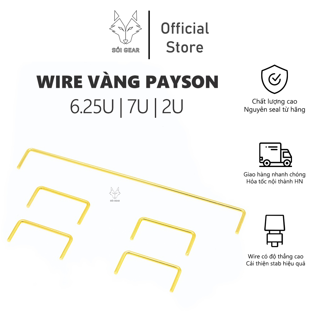 Wire mạ vàng Kelowna - Thanh cân bằng cho stab bàn phím cơ