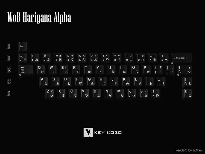 Keycap Cherry KeyKobo WOB TEXT KKB ABS Doubleshot