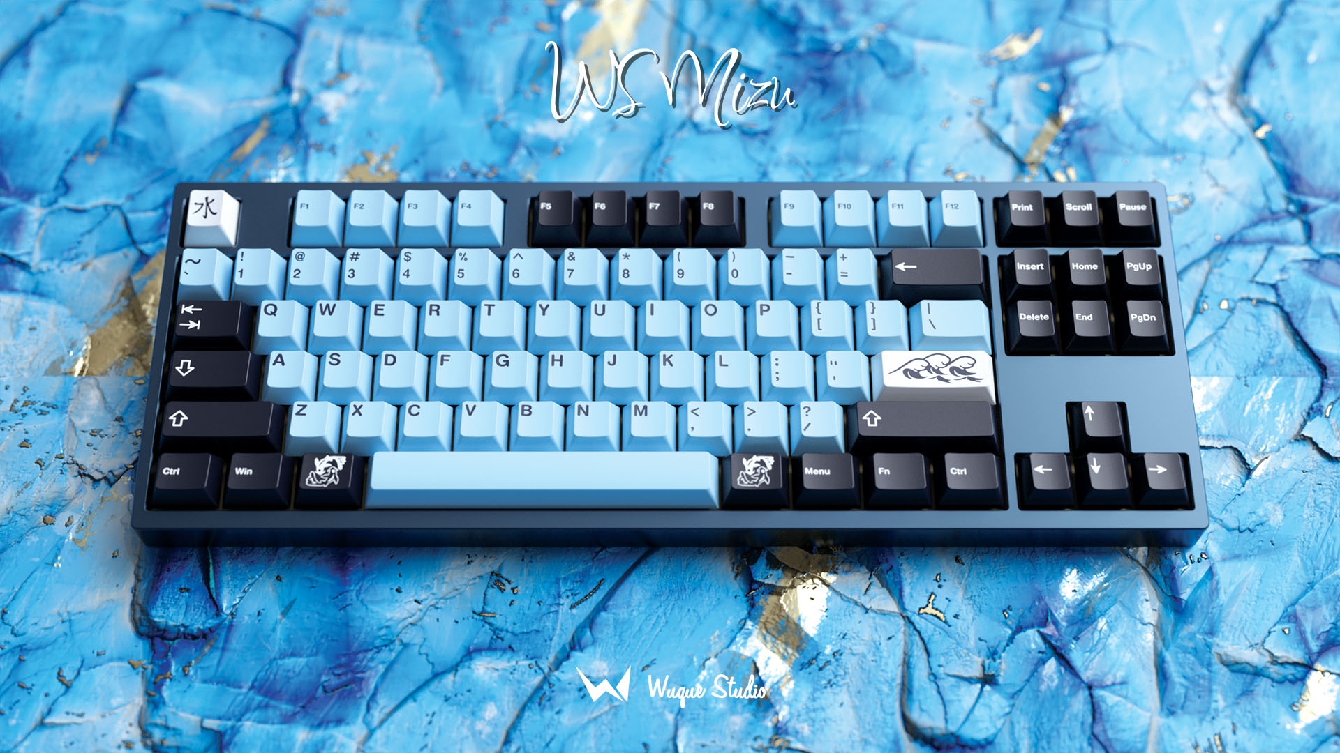[In Stock]  Keycap Cherry WS Mizu PBT Doubleshot