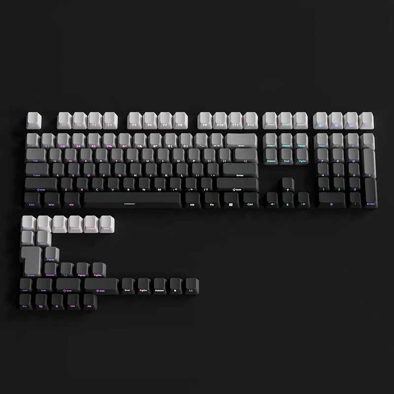 Keycap OEM PBT Ninja Gradient Xuyên led - Xám