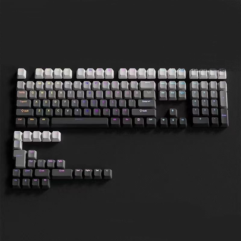 Keycap OEM Gradient Xuyên led PBT- Xám