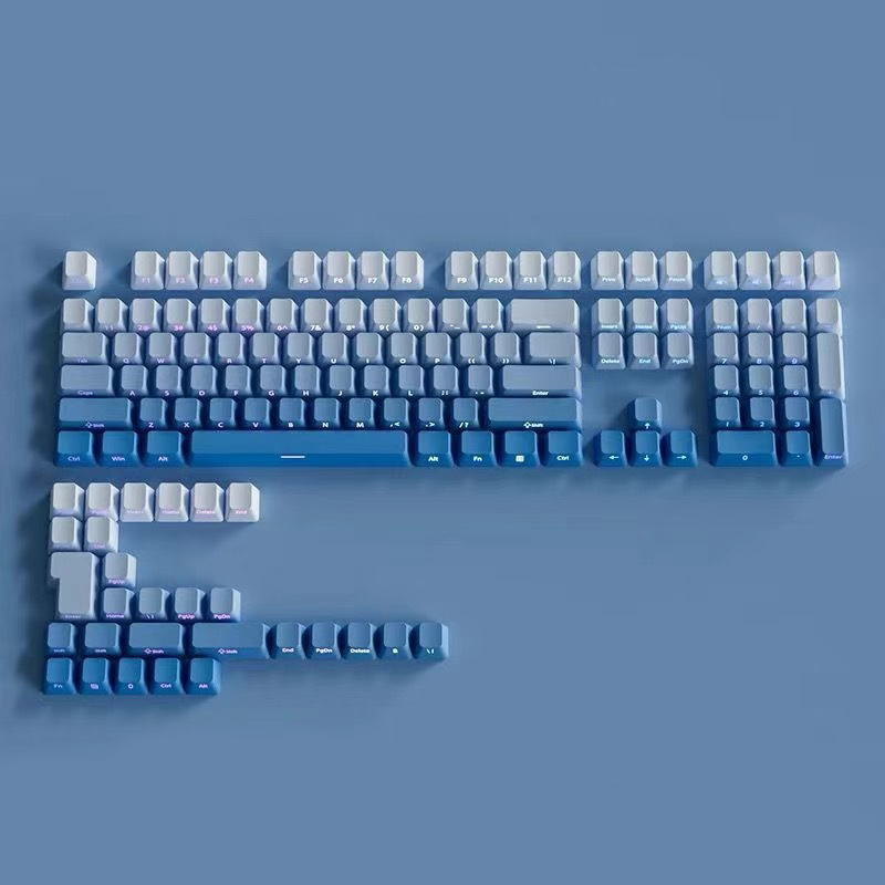 Keycap OEM PBT Ninja Gradient Xuyên led - Xanh Blue